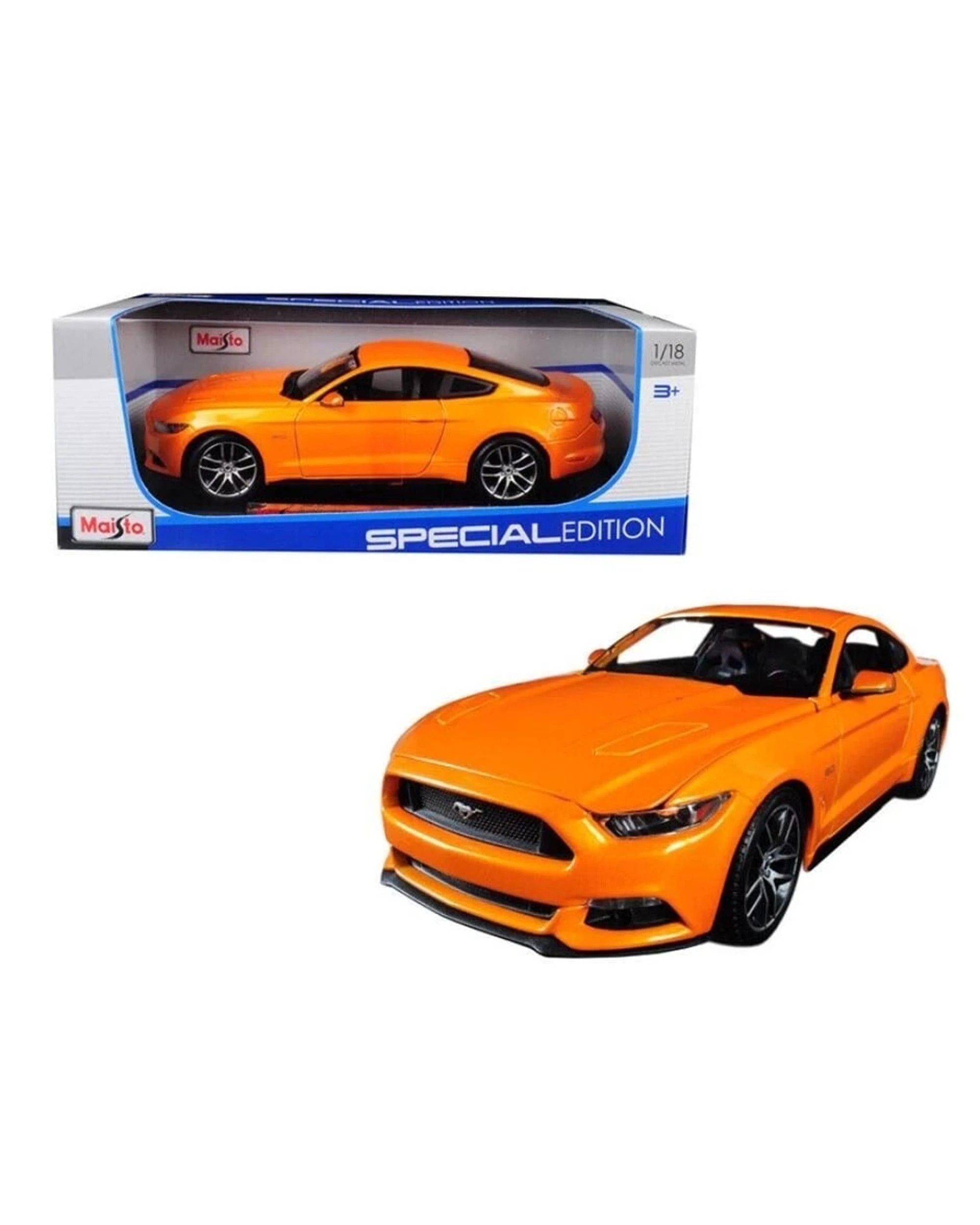 1 Maisto Ford Mustang 1:18 Scale Coupe Metallic Orange Special Edition, 1 of 5