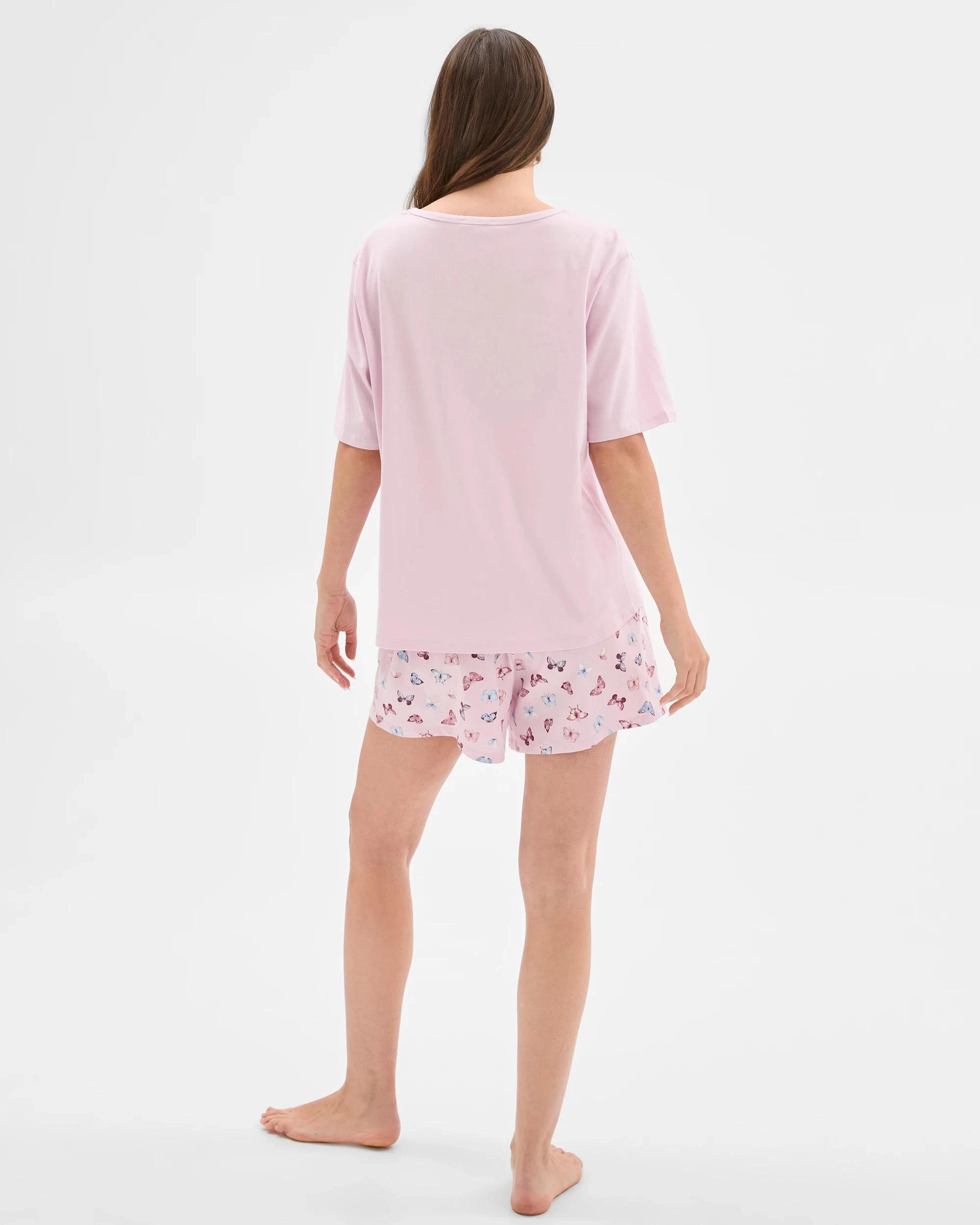 4 Target Woman Australian Cotton Short Sleeve Jersey Pyjama Set BUTTERFLY, 4 of 6