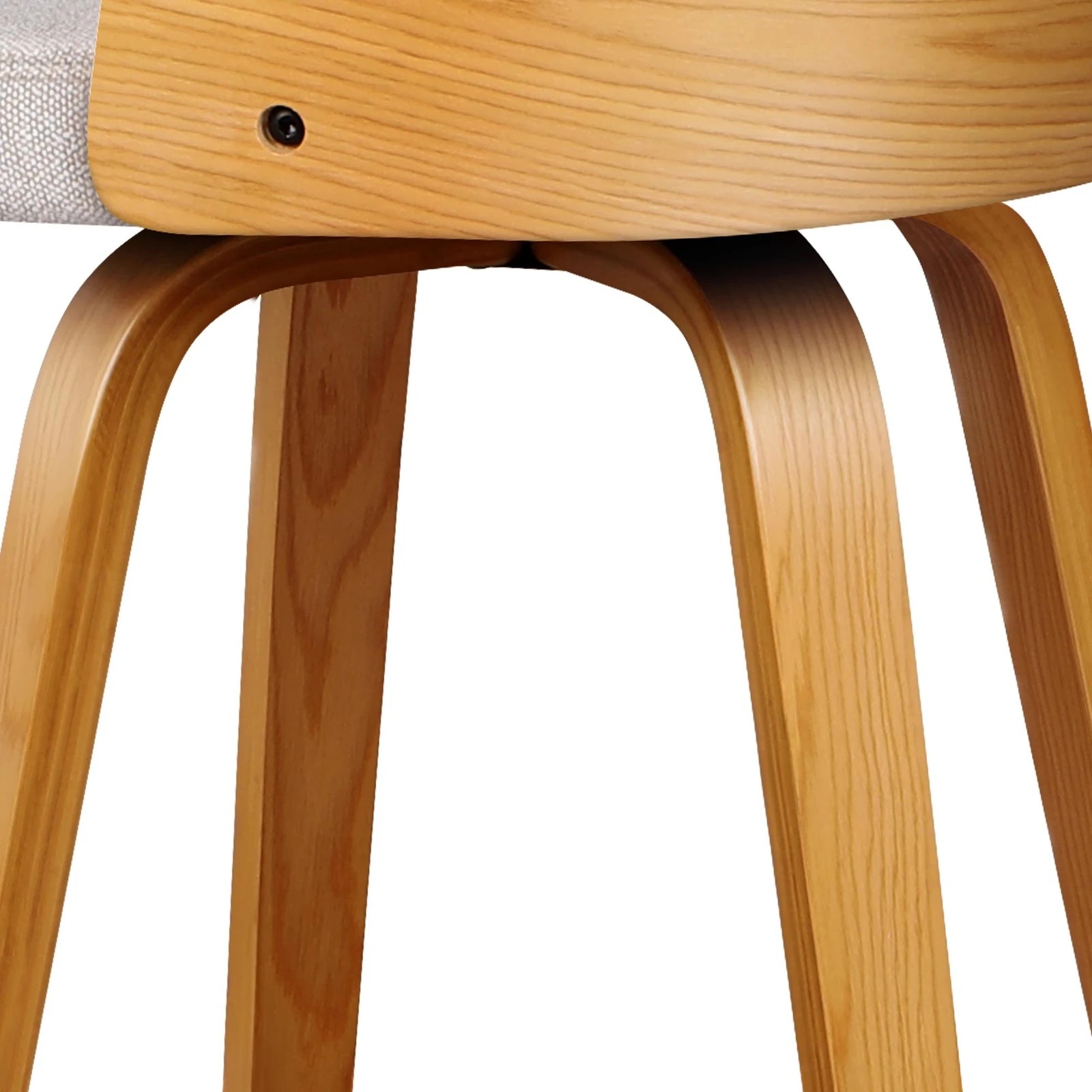 4 Alfordson 2x Swivel Bar Stools Alice Kitchen Wooden Dining Chair-Grey, 4 of 10