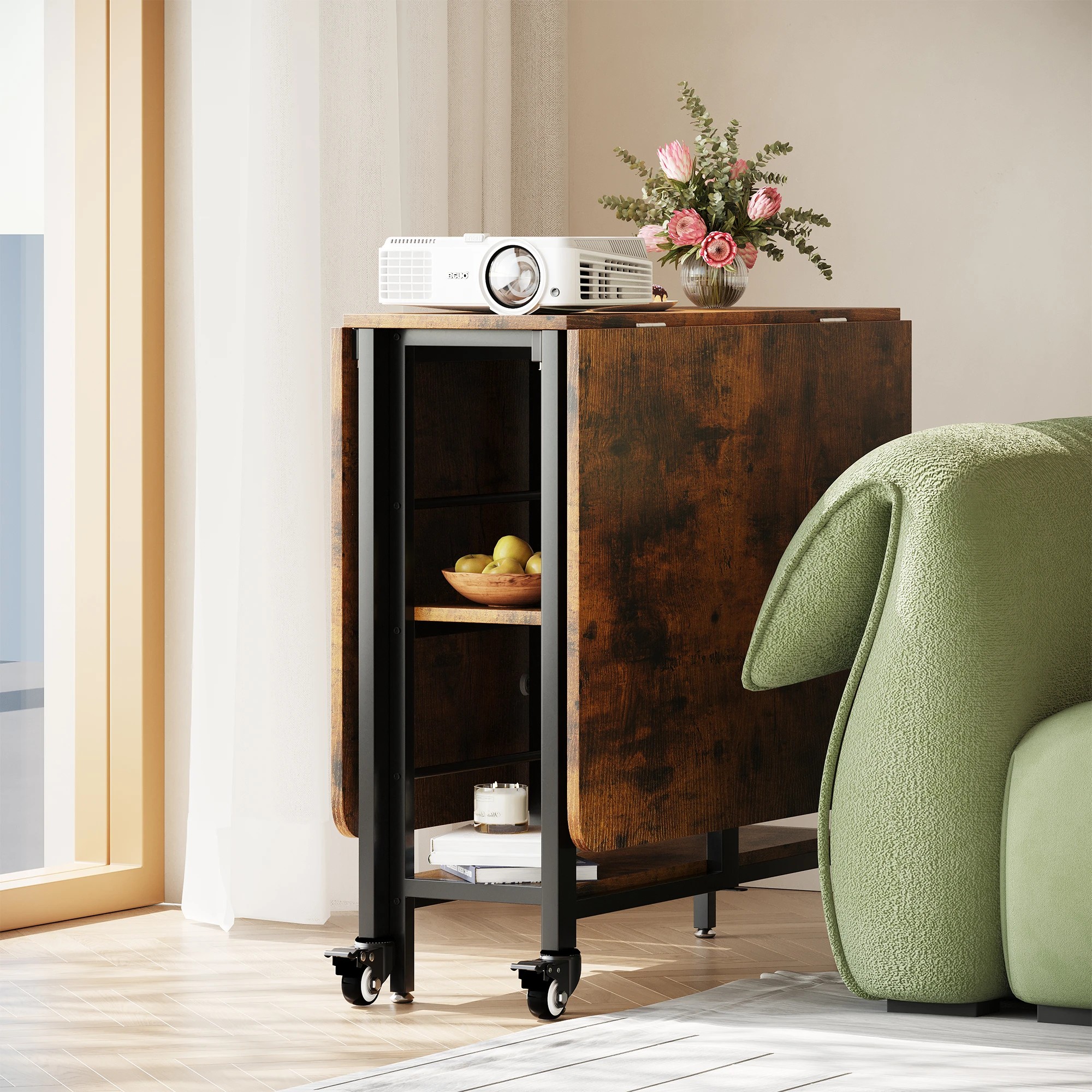 4 Advwin Kitchen Bakers Rack with Power Outlet, 4 of 10