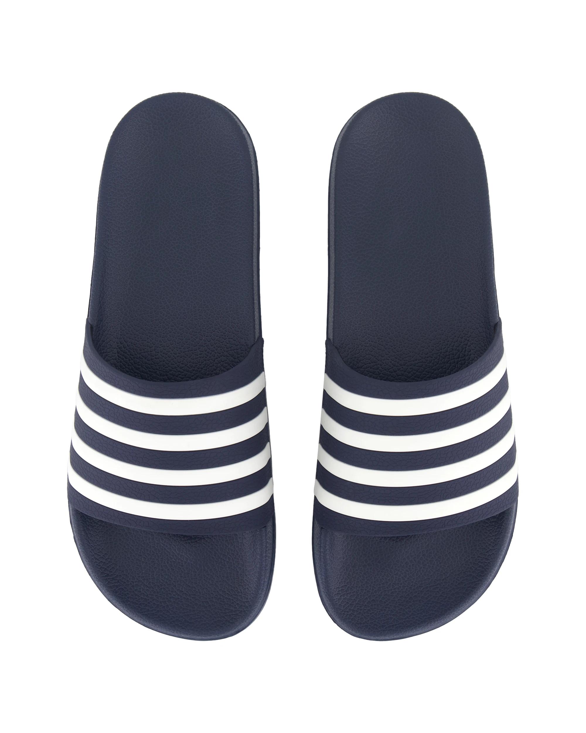 3 Single Band Slides Navy White, 3 of 3