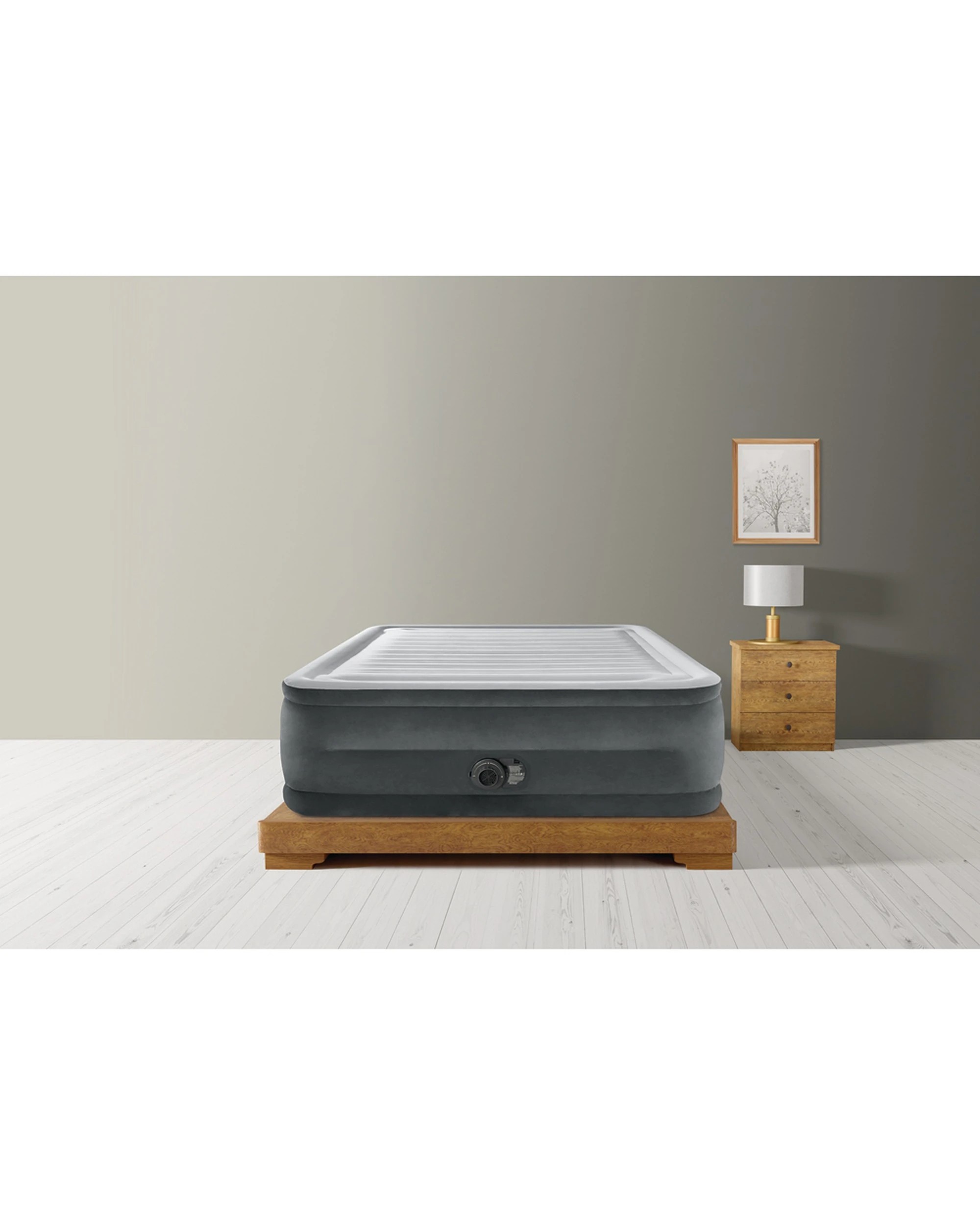 6 INTEX Comfort-Plush Inflatable Airbed Fiber-Tech Rapid Inflation - Queen Bed - Multi, 6 of 6