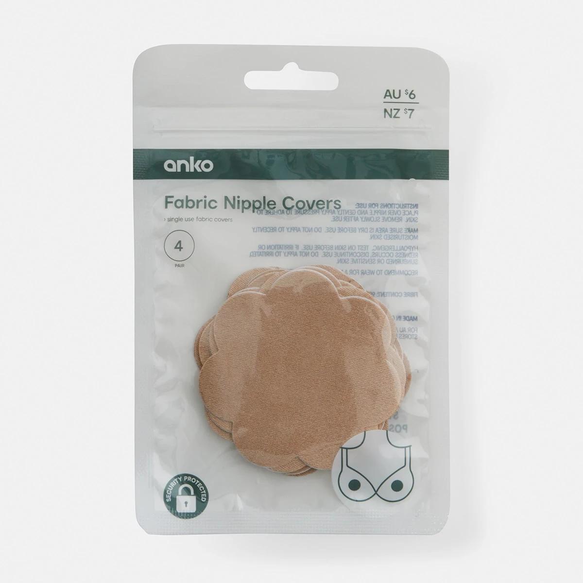 3 Fabric Nipple Covers LIGHT FAWN, 3 of 4