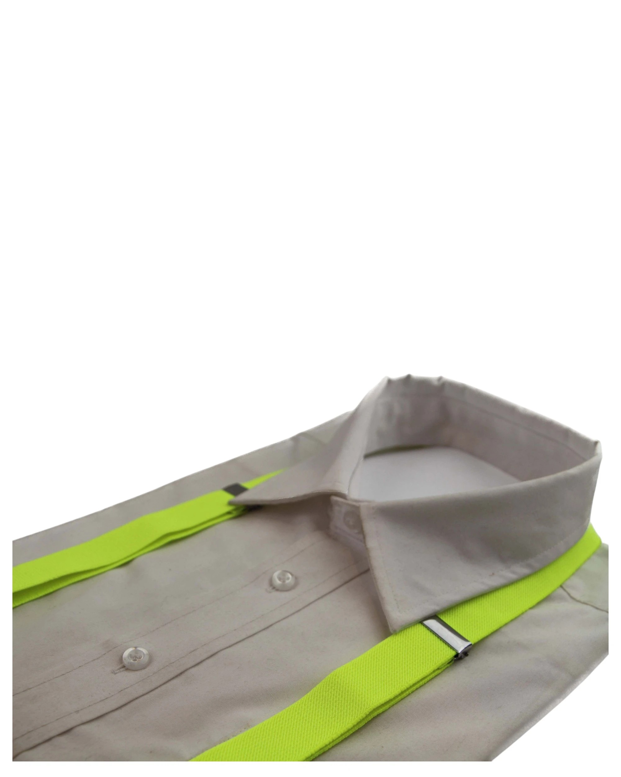 2 Zasel Boys Adjustable Fluro Yellow 65cms Suspenders - Yellow, 2 of 2