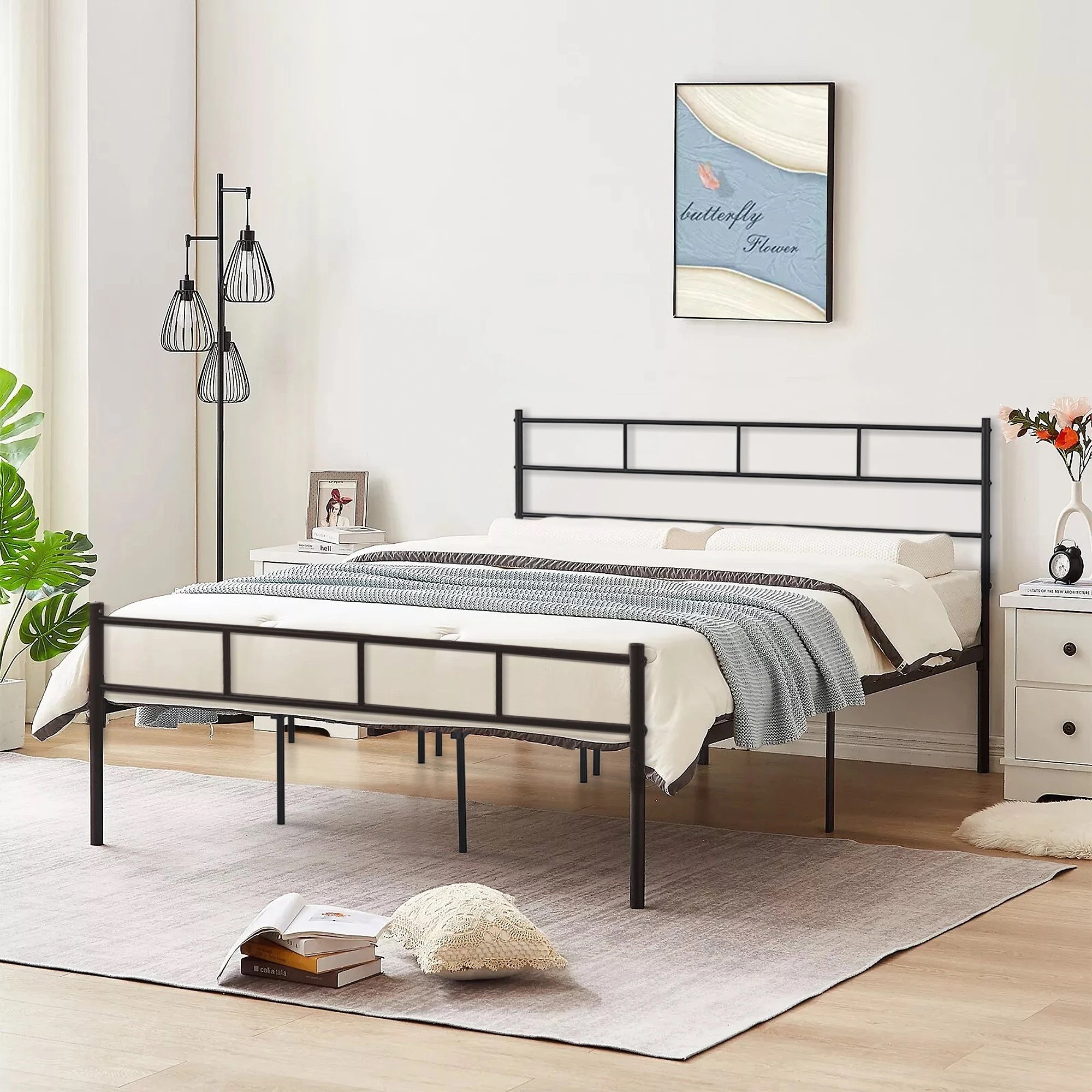 2 Foret Bed Frame Metal King Size Mattress Base Steel Bedroom Base Platform - Assorted, 2 of 9