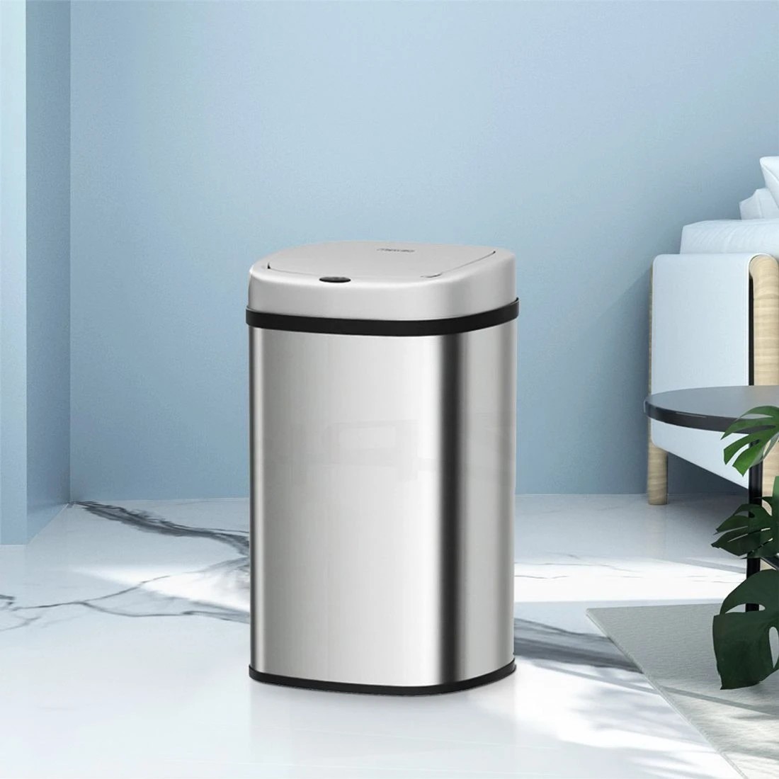 3 Devanti 50L Sensor Bin Motion Rubbish Automatic - Silver, 3 of 7