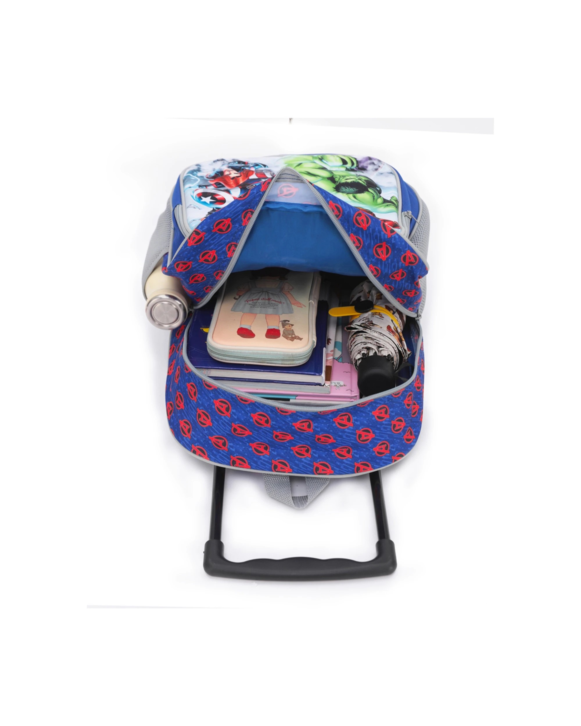 3 Marvel Avengers 17 Inch Trolley Backpack Kids School Officially Licensed - Blue, 3 of 3