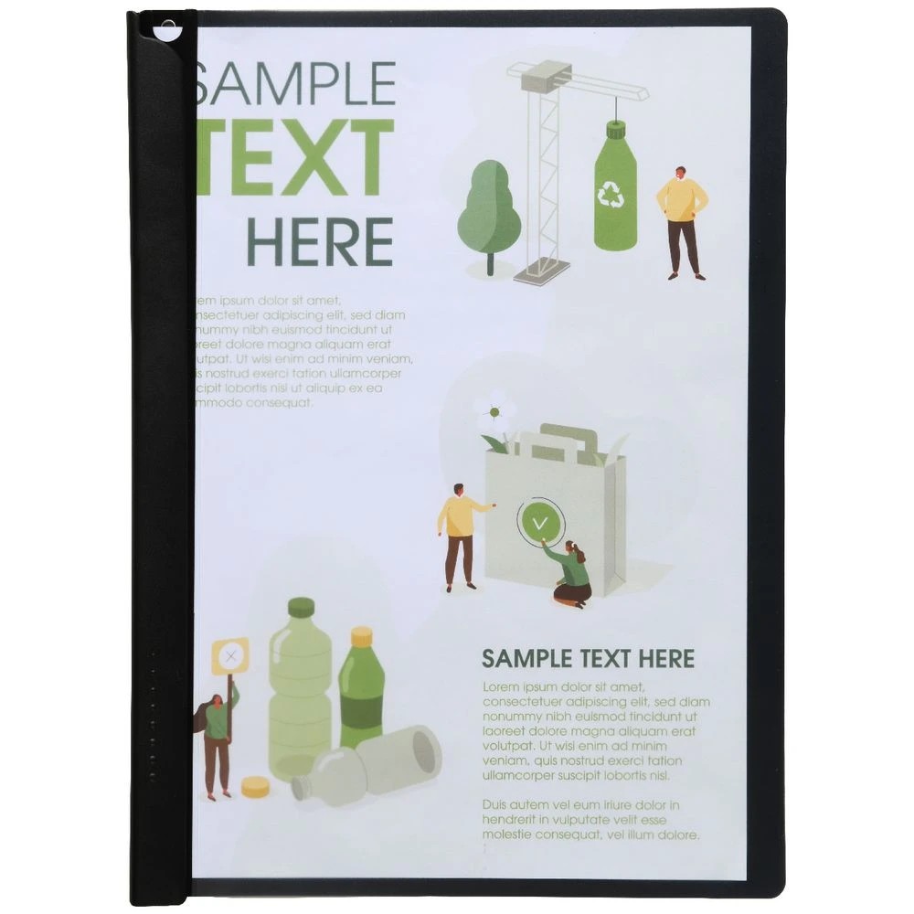 3 J.Burrows A4 Clamp File Black, 3 of 3