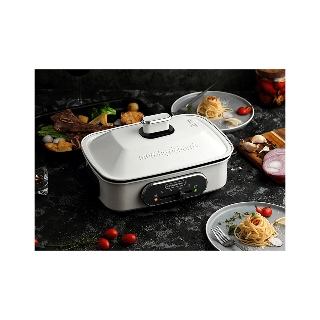 5 Morphy Richards 1400w Non-stick Electric Multifunction Hot Pot Cooking Set
 - White, 5 of 5