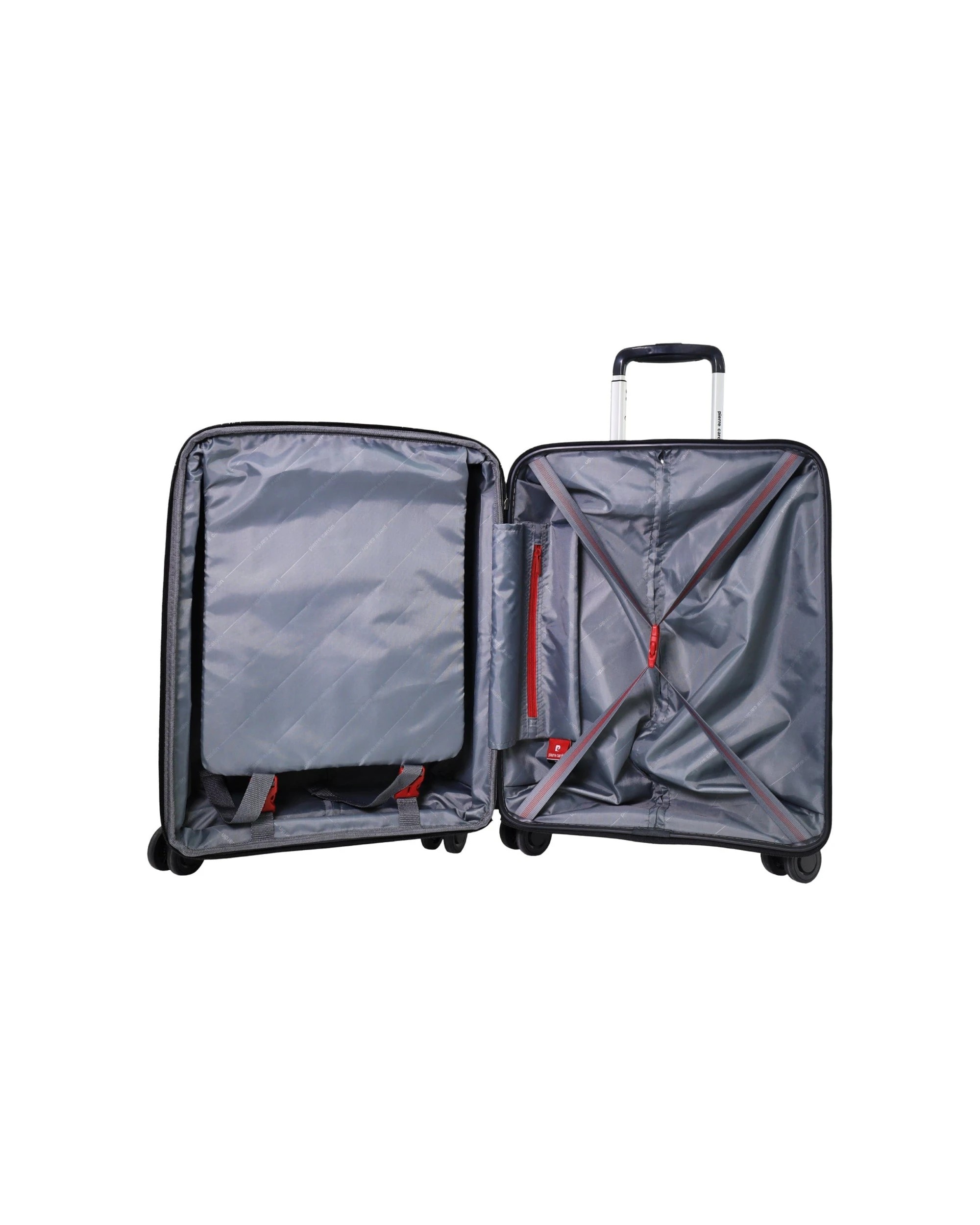 4 Pierre Cardin 2pc Polypropolene (PP) Medium & Cabin Luggage Suitcase Set - Black, 4 of 7