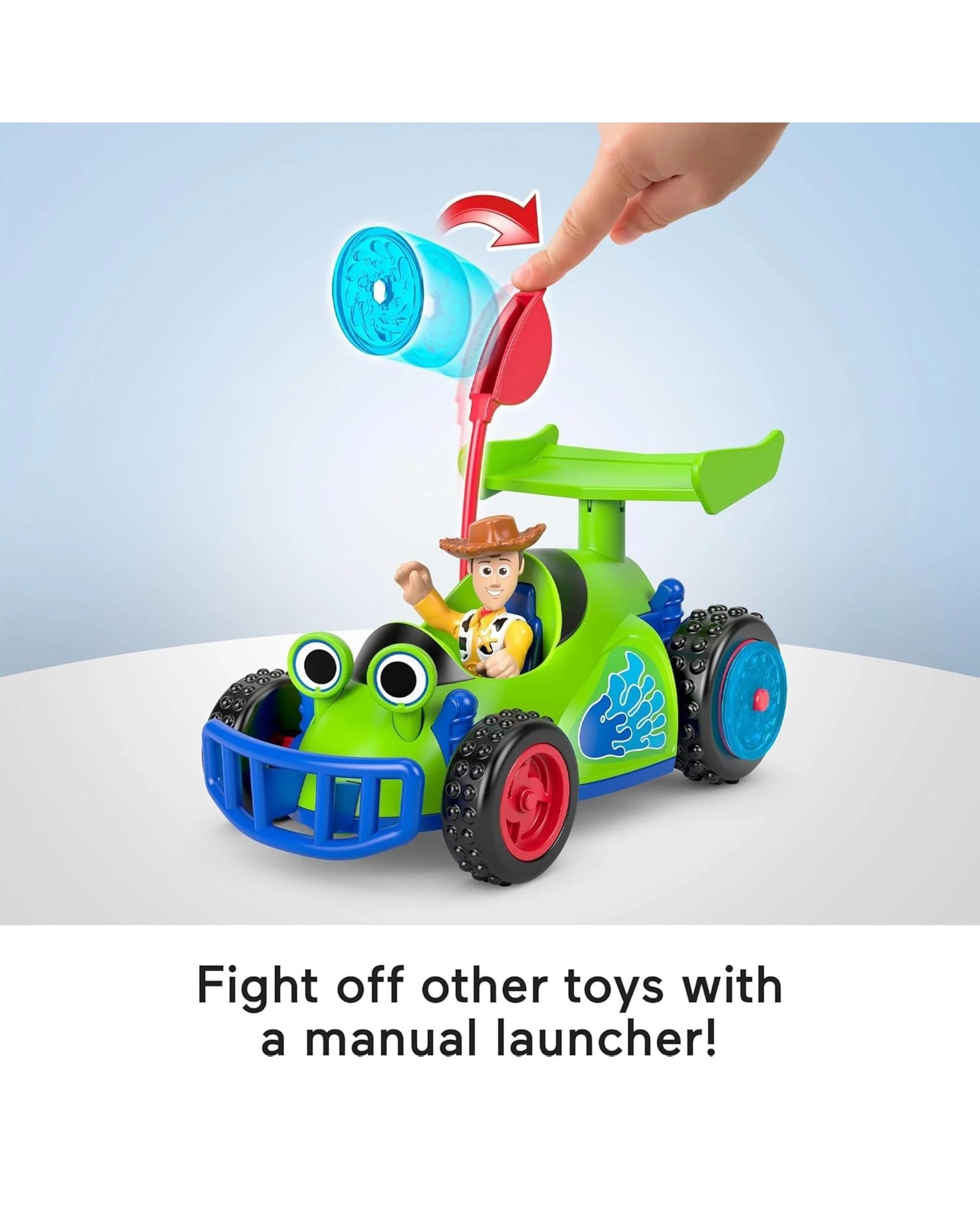 5 Fisher-Price Imaginext Disney Pixar Toy Story Woody and RC Disc Launcher Vehicle, 5 of 6