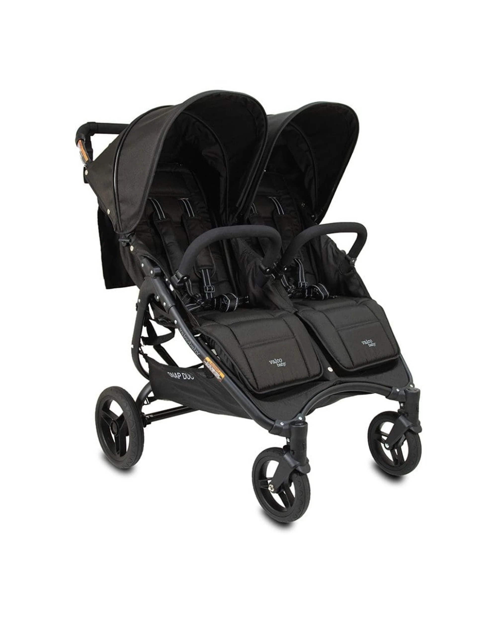 6 ValcoBaby Infinity Wheel Set Puncture Proof Pram Stroller 4pc With Storage - Black, 6 of 6