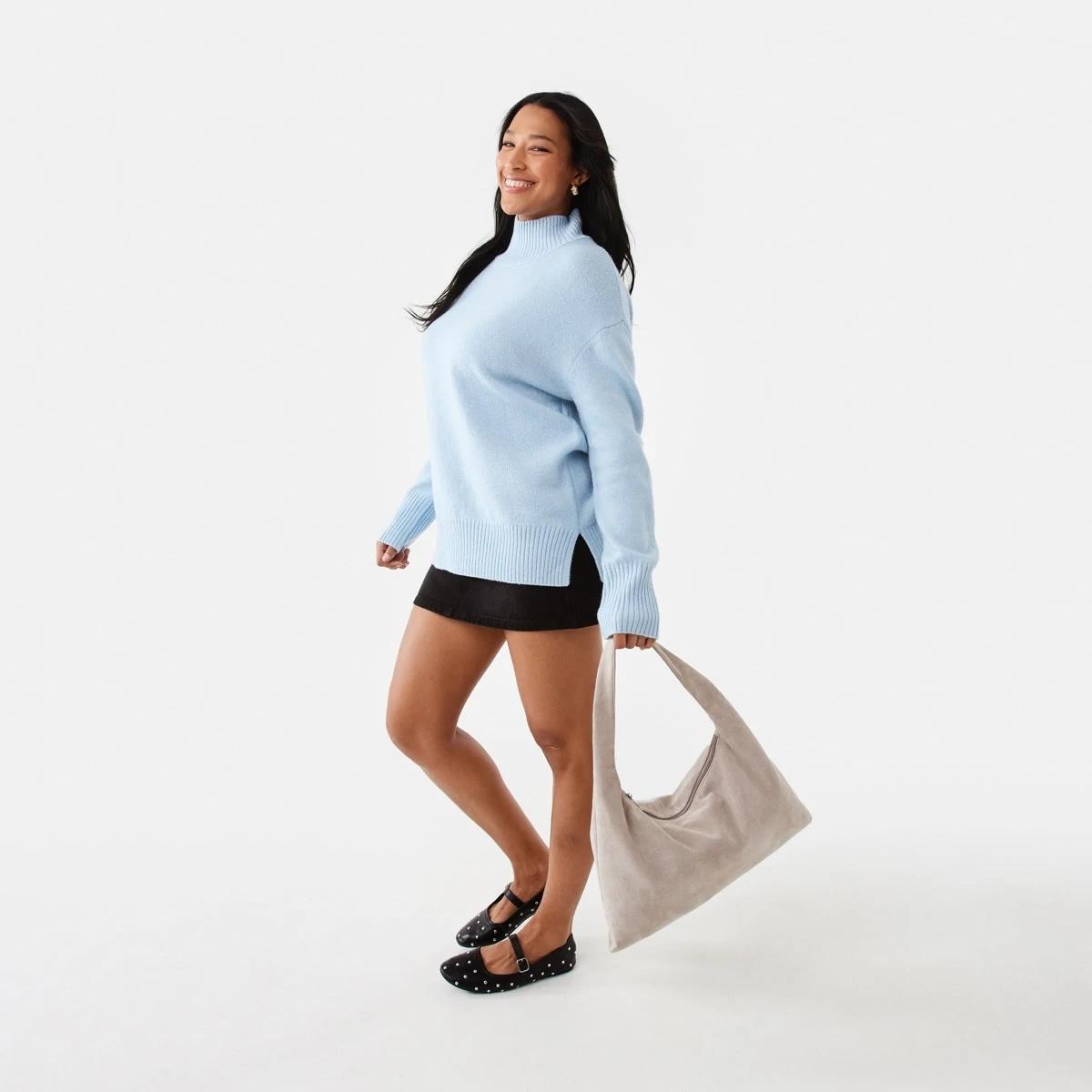 9 Funnel Split Hem Jumper Skyway Mrl, 9 of 10