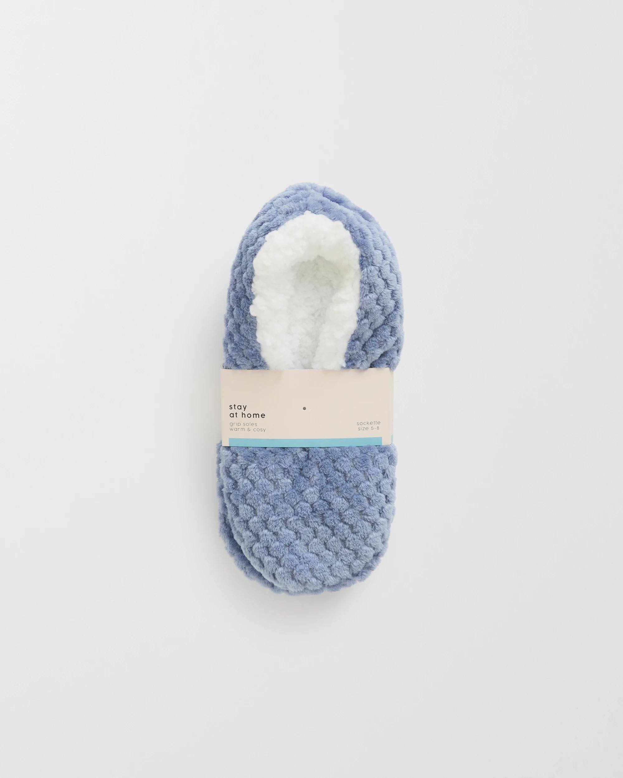 4 Target Woman Sockette Slipper Socks BLUE, 4 of 4