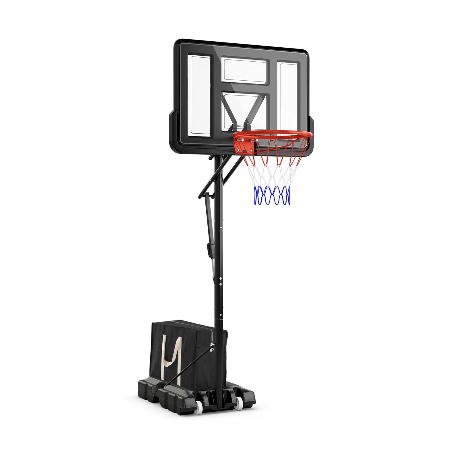 1 Costway 3-3.7M Portable Basketball Hoop Stand Ring System w/Weight Bag Training Play, 1 of 1