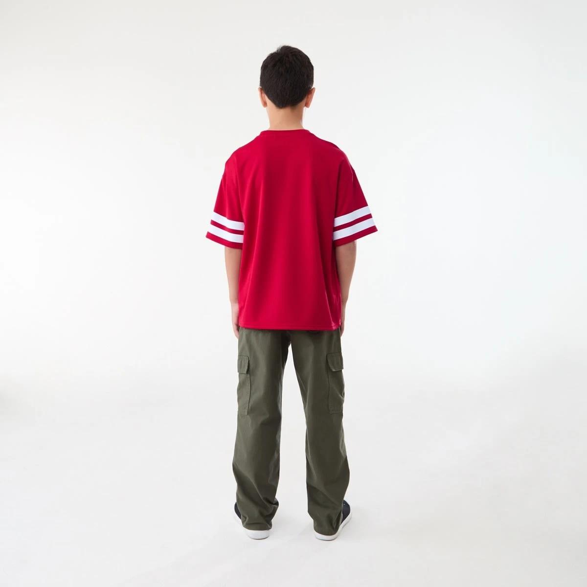 8 Short Sleeve Oversized Mesh T-shirt JERSEY 93 URBAN MID RED, 8 of 8