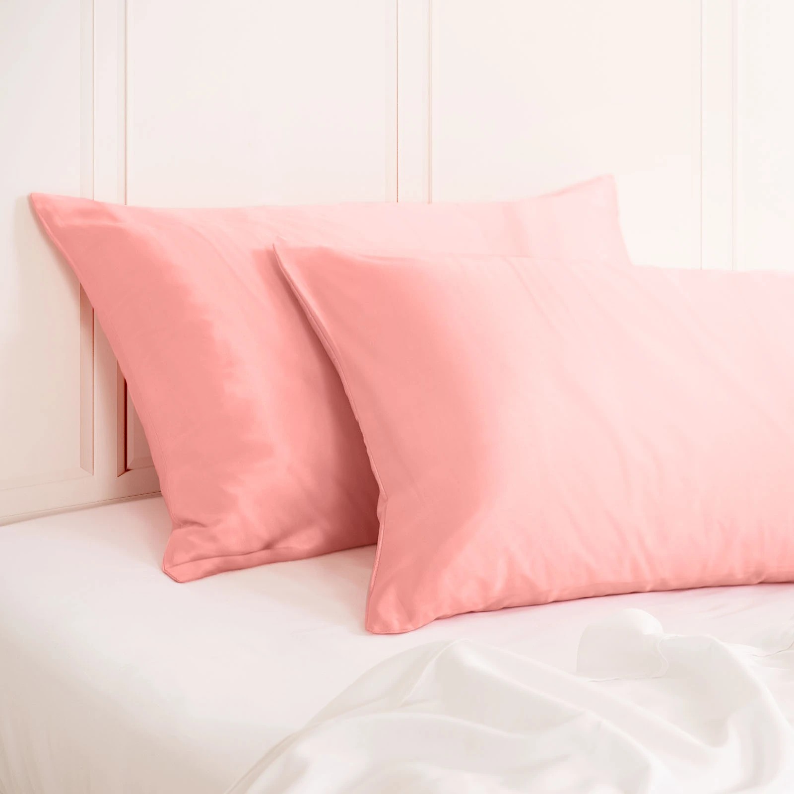 5 Royal Comfort Mulberry Soft Silk Luxurious Hypoallergenic Pillowcase Twin Pack - Pink, 5 of 10