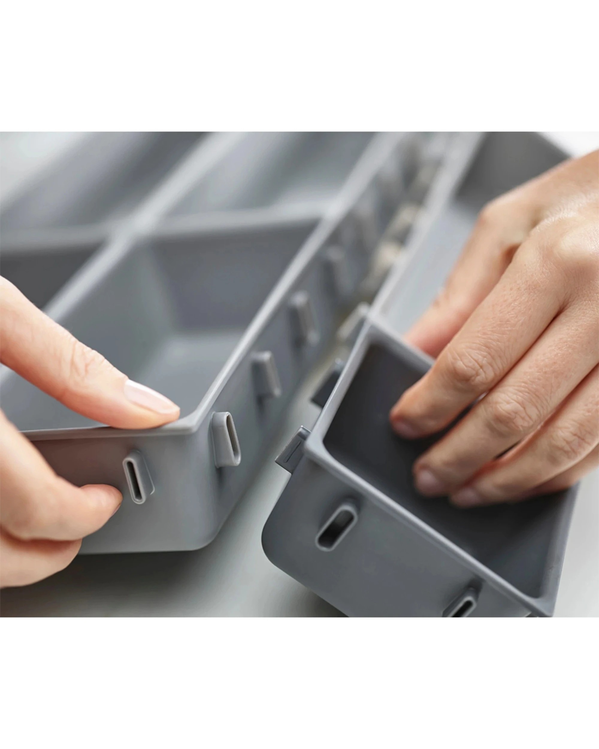 5 Joseph Joseph Blox 7pc Modular Drawer Organiser Set - Grey, 5 of 5