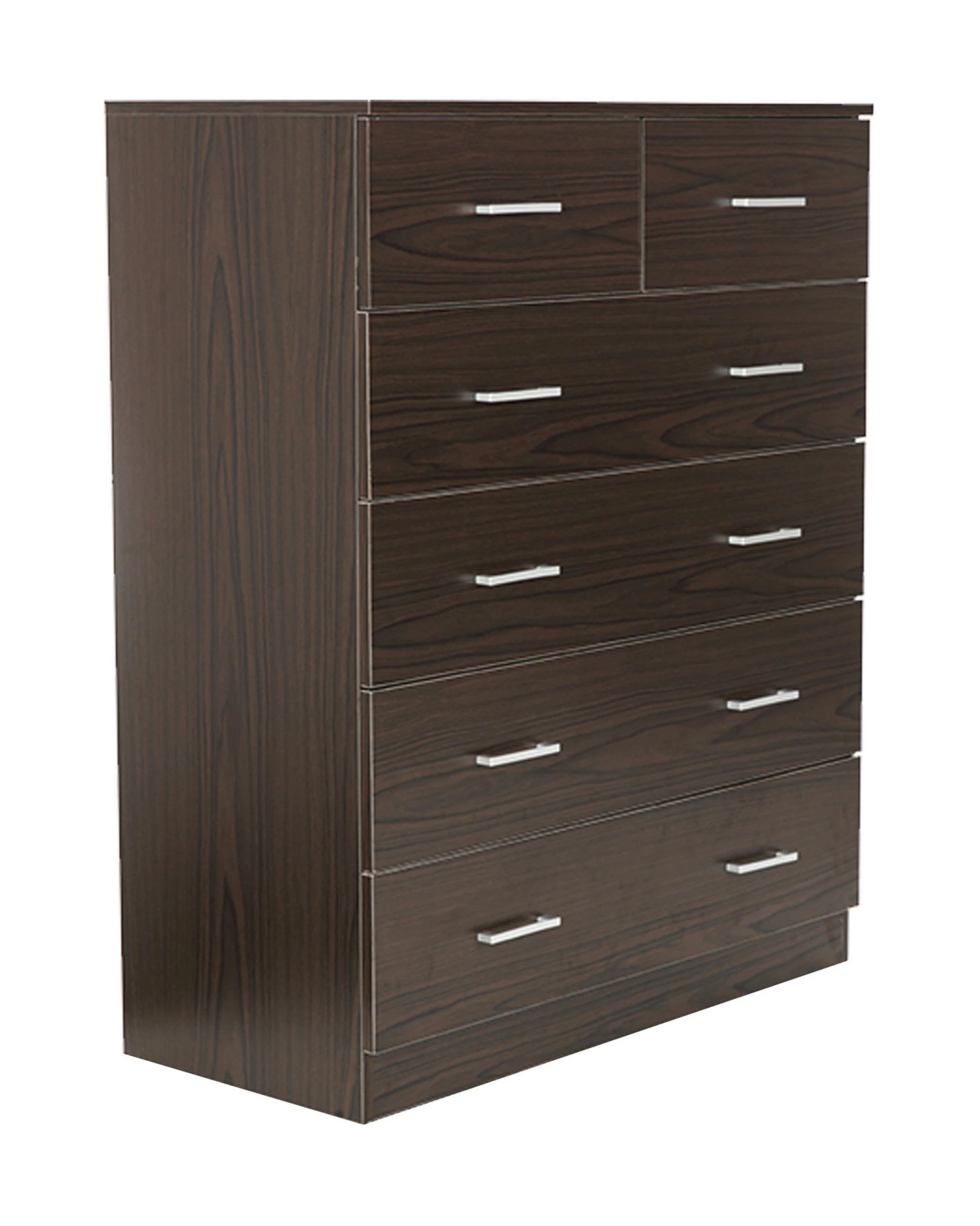 1 Sarantino Tallboy Dresser 6 Chest Of Drawers Cabinet Storage 85 X 39.5 X 105 In Brown, 1 of 7