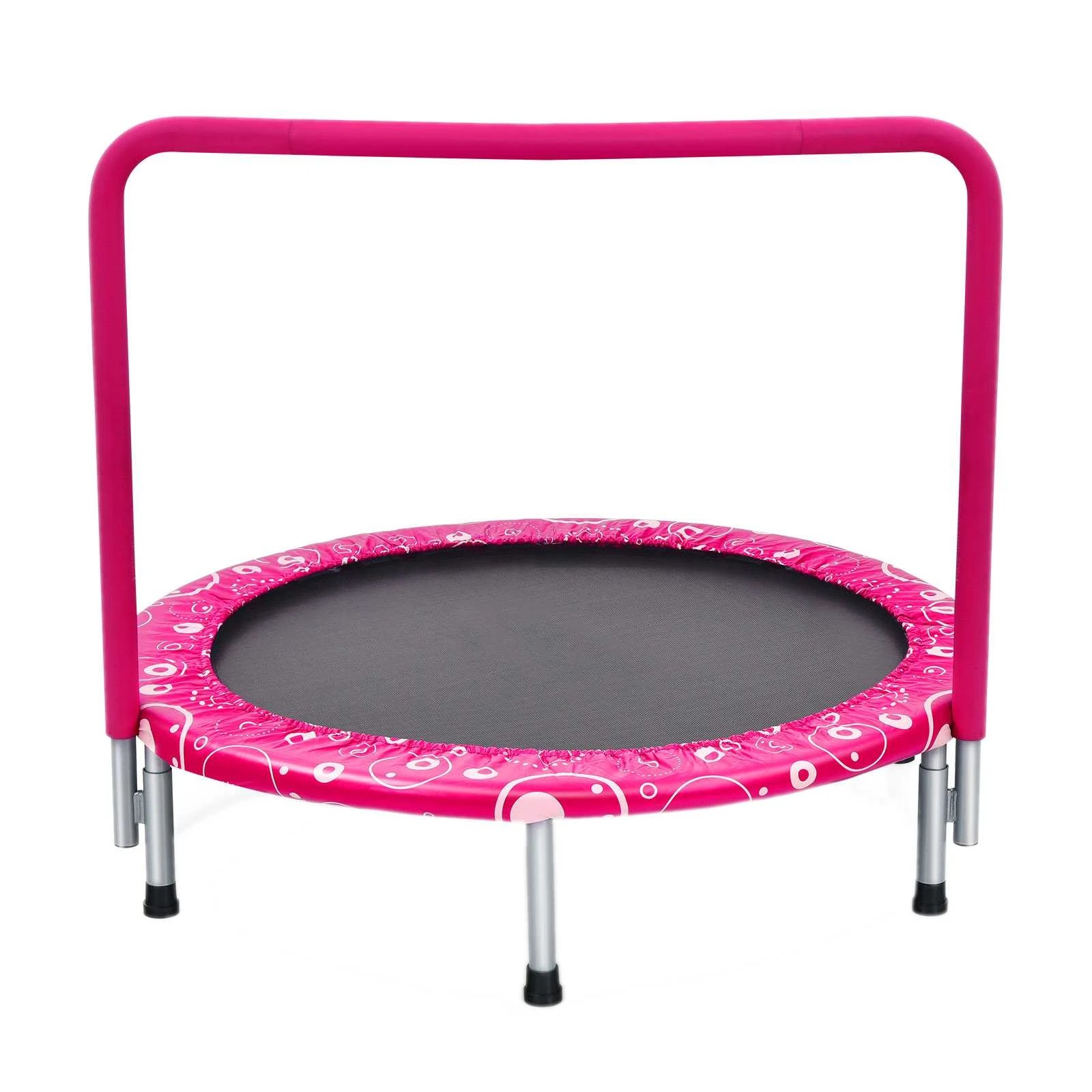 1 Costway Kids Trampoline Fitness Rebounder Handrail Security 90cm, 1 of 2