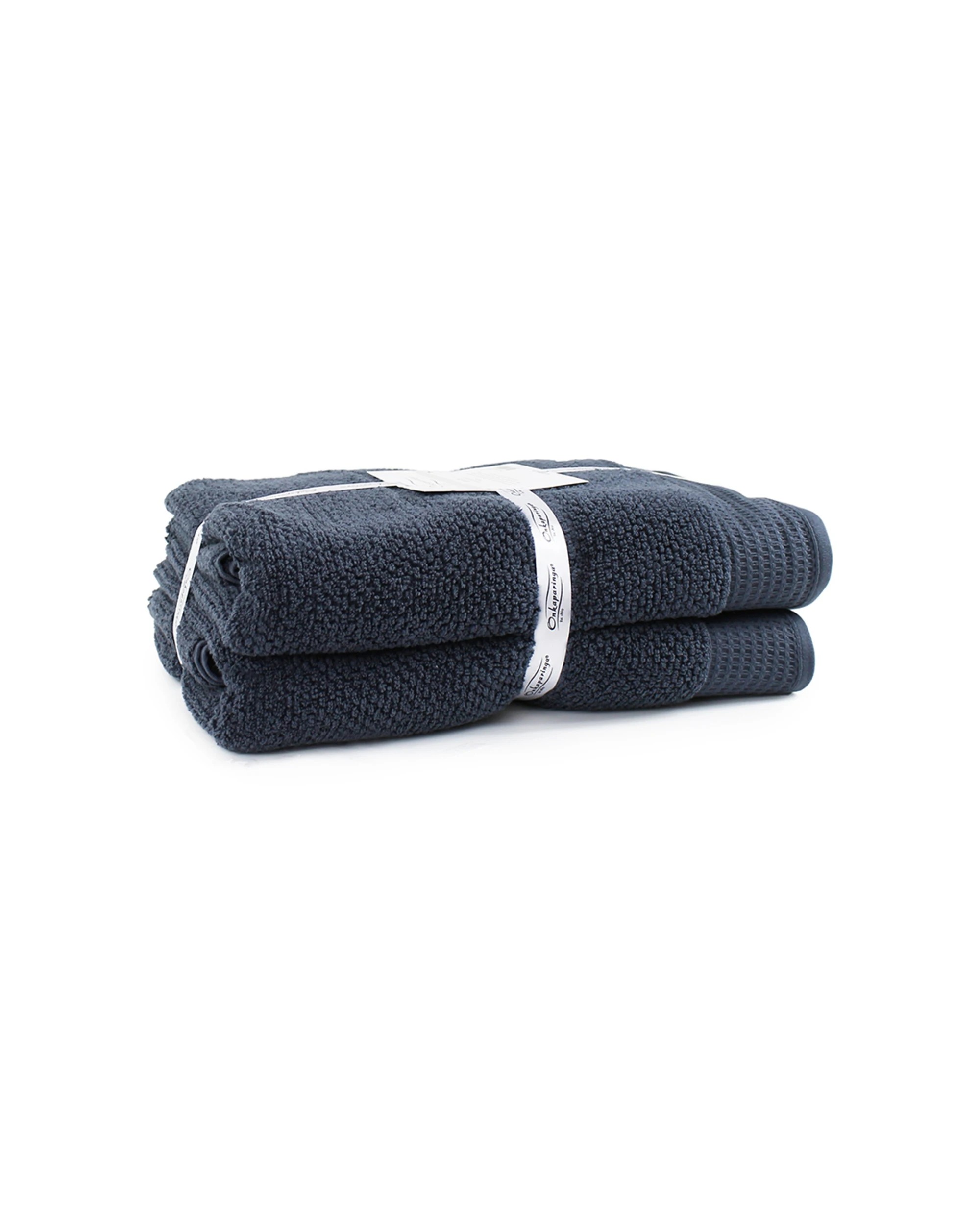 3 Onkaparinga 2pc Avalon Cotton Bath Sheets 90x167cm 550gsm Midnight Set
 - Blue, 3 of 3
