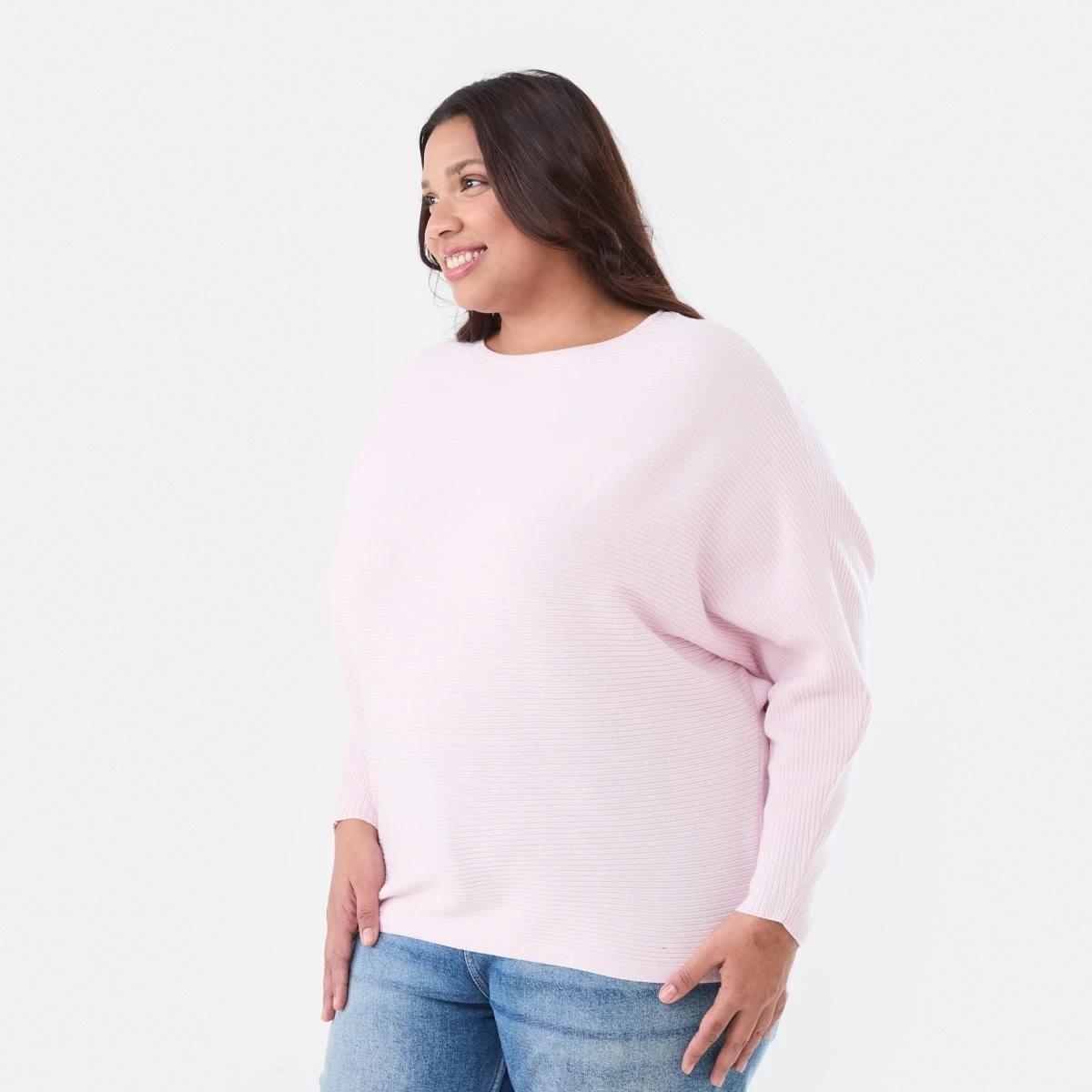 2 Curve Long Sleeve Batwing Jumper SOFT BLOSSOM, 2 of 5
