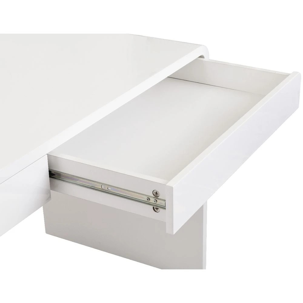 5 Reine 2 Drawer 1400mm High Gloss White Desk Desks, Tables and Workstations, 5 of 10