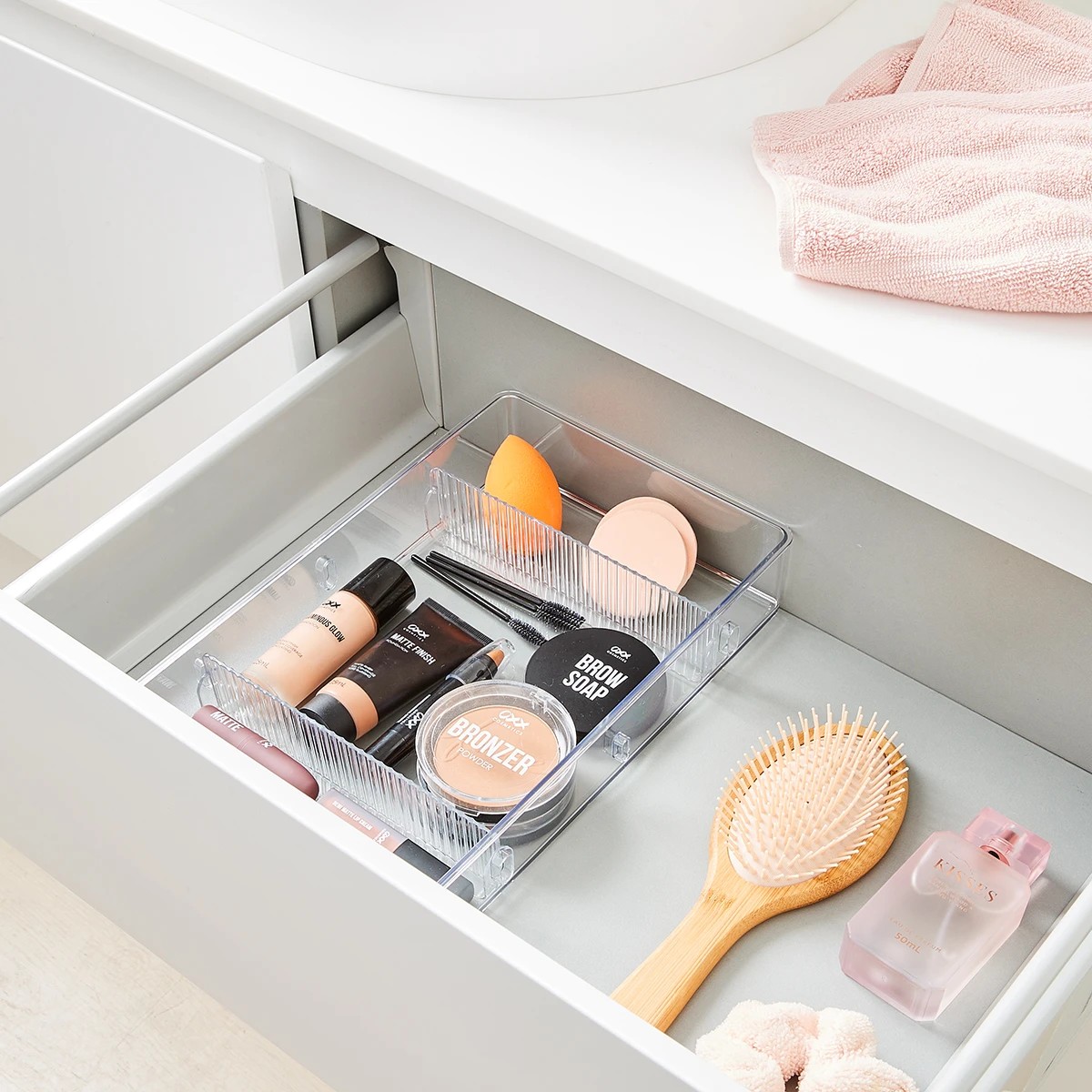 1 Large Drawer Organiser - Clear, 1 of 10