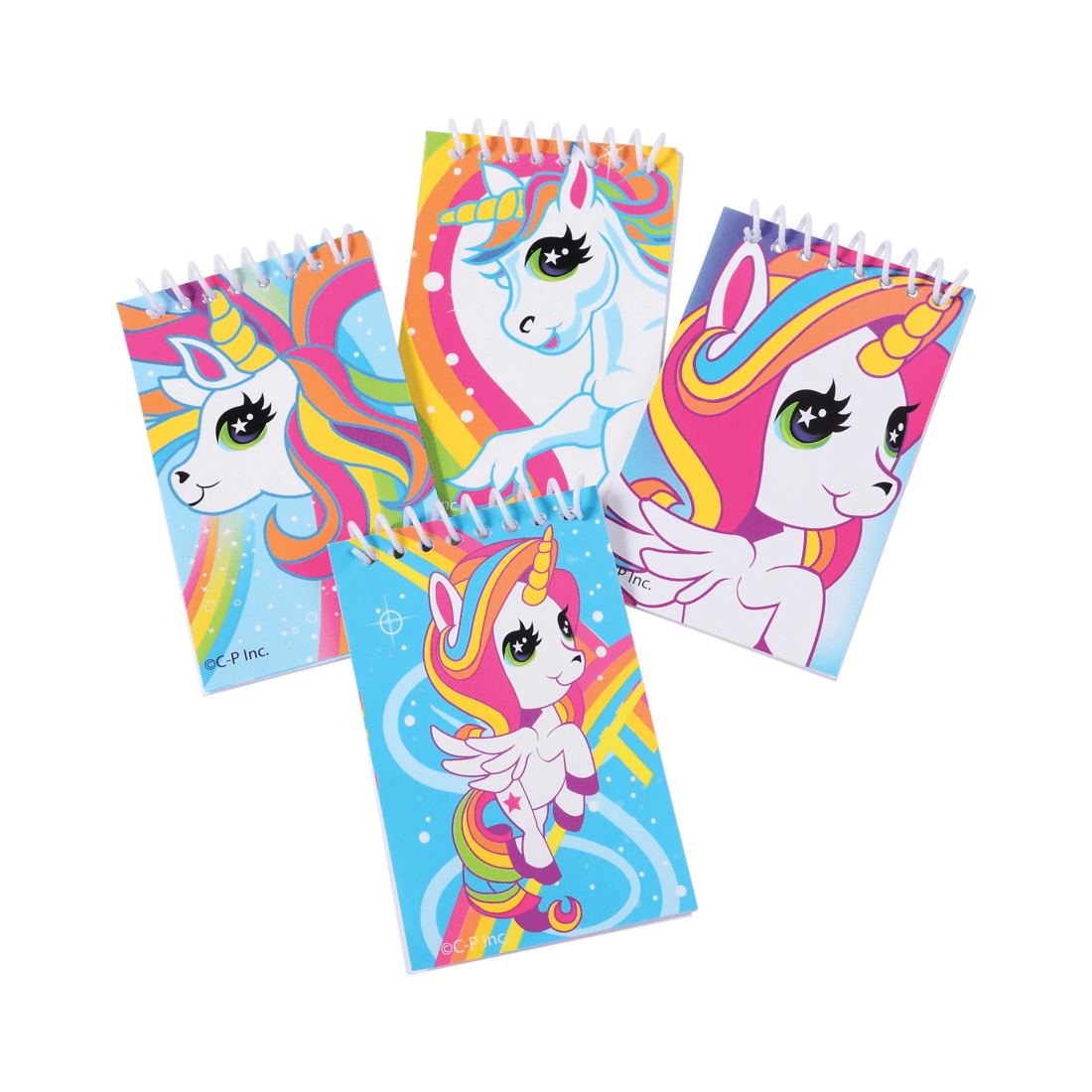1 US Toy Rainbow Unicorn Spiral Notepads Pack of 8, 1 of 2