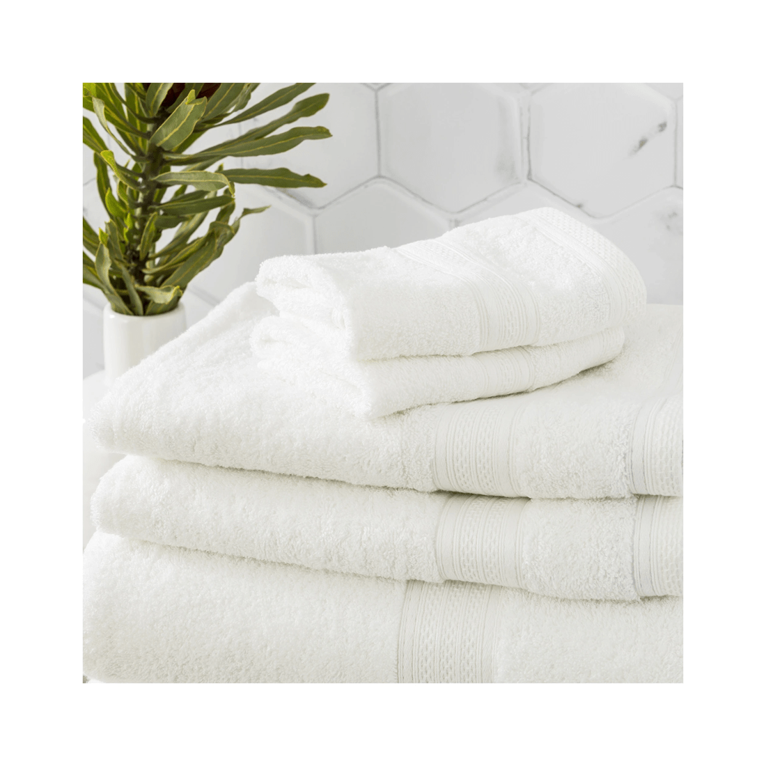 2 4pc Renee Taylor Stella Bath Towel Soft 140cm Bamboo Cotton 650 Gsm
 - White, 2 of 3