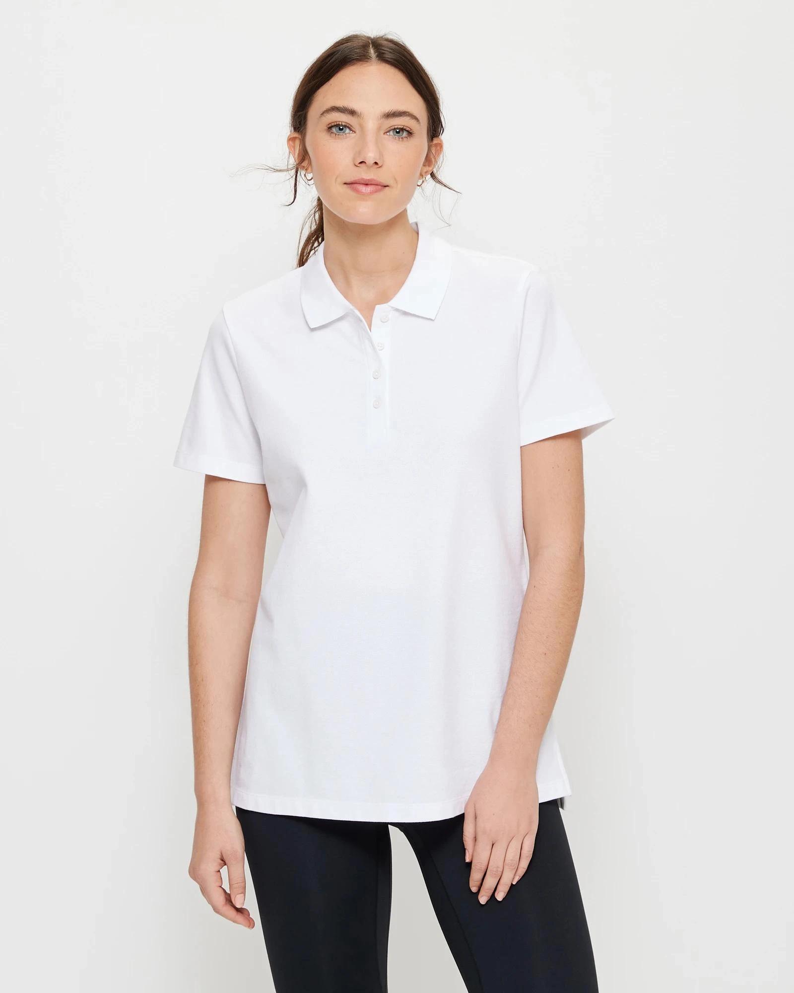 1 Target Active Pique Polo T-Shirt WHITE, 1 of 6