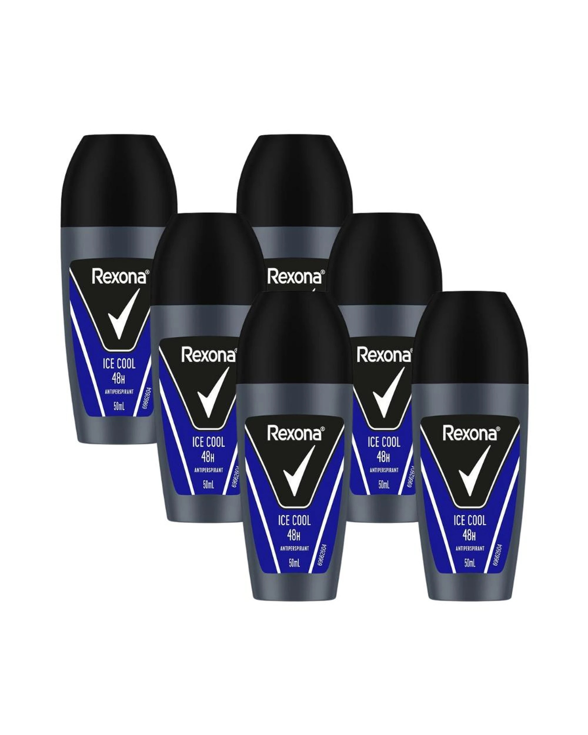 1 6 x Rexona Men Roll On Deodorant Ice Cool 50mL, 1 of 1