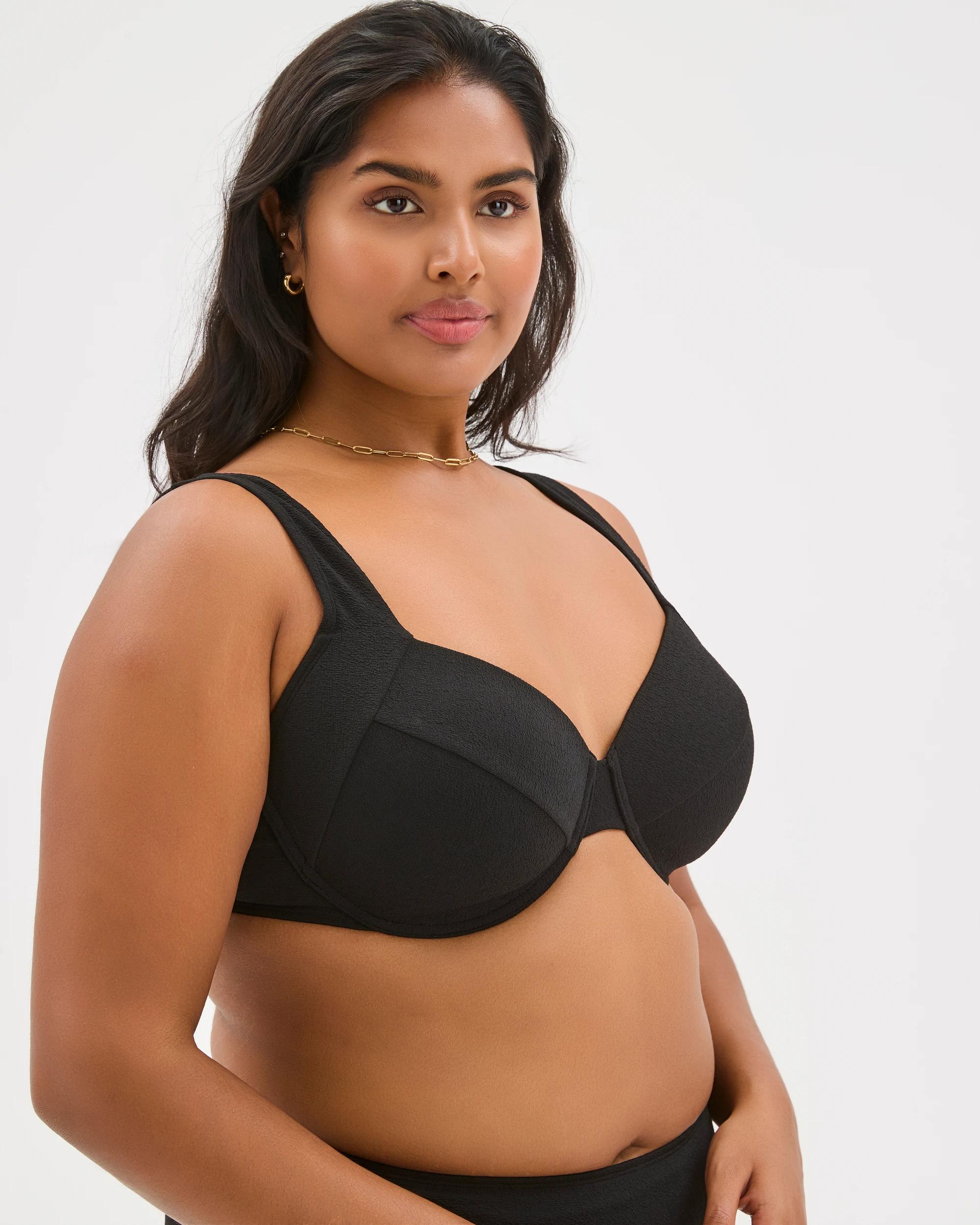 8 Target Woman Shape Your Body Resort Balconette Soft Textured Swim Bikini Top BLACK, 8 of 9