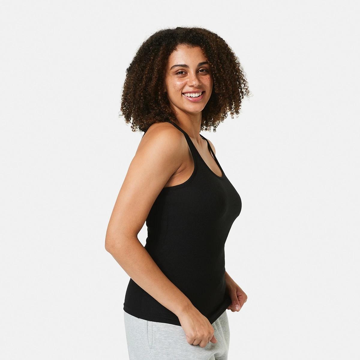 2 Ribbed Tank BLACK, 2 of 5