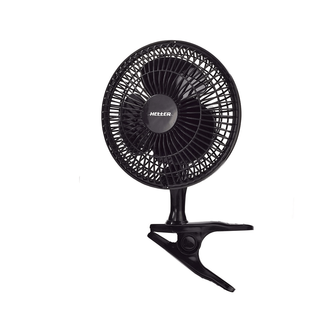 1 HELLER 15cm Clip Fan - Two Speed - Fan Safety Guard - 15W Personal Desk - Black, 1 of 3