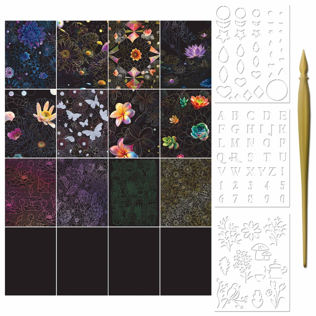 3 Kaleidoscope Etch Art: Floral Fantasy - Book, 3 of 7