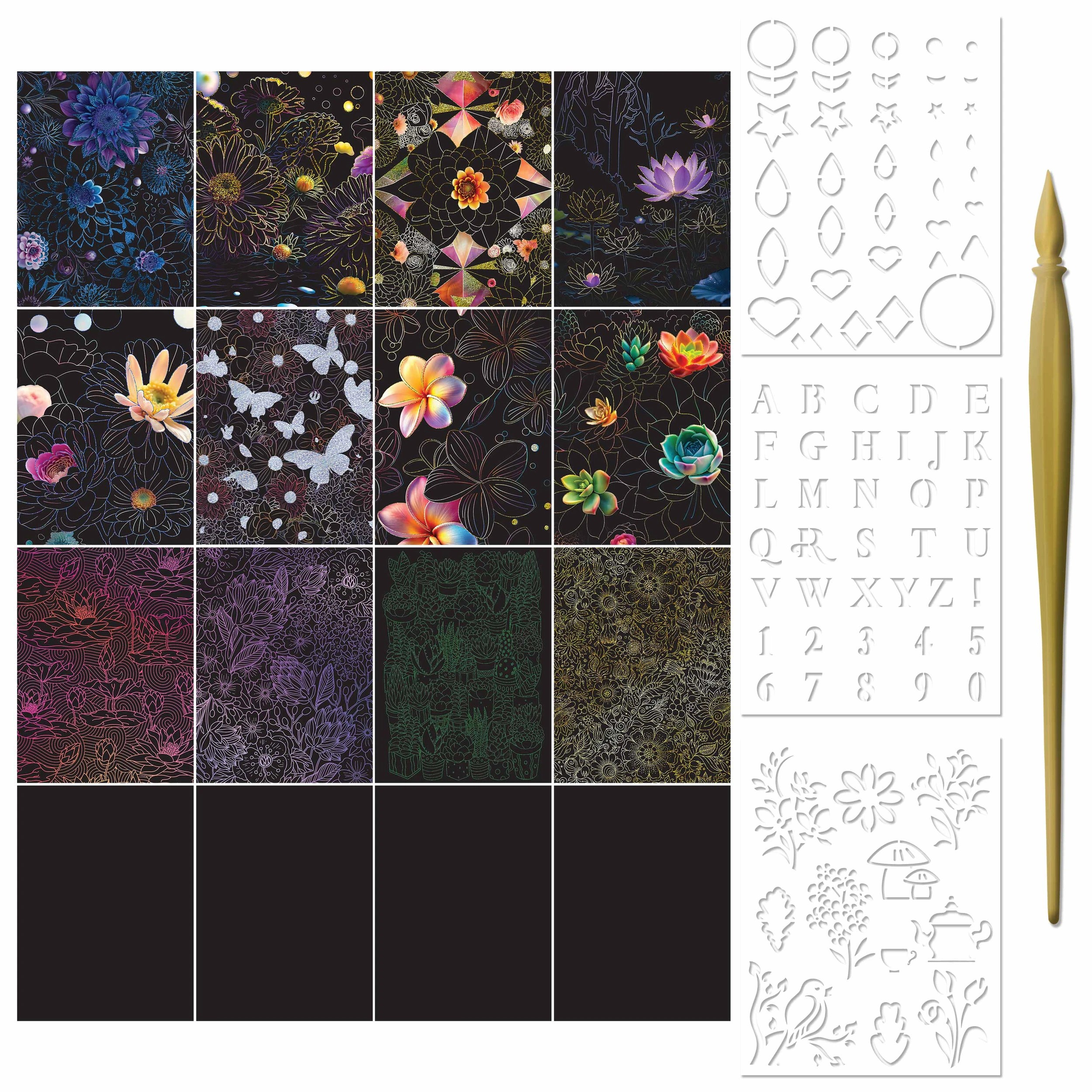 3 Kaleidoscope Etch Art: Floral Fantasy - Book, 3 of 7