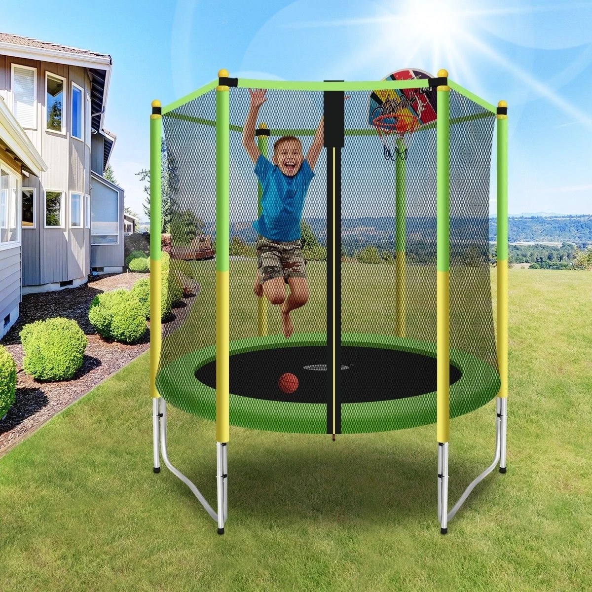 3 Genki 60" Trampoline Rebounder Jumping Gym Equipment, 3 of 5