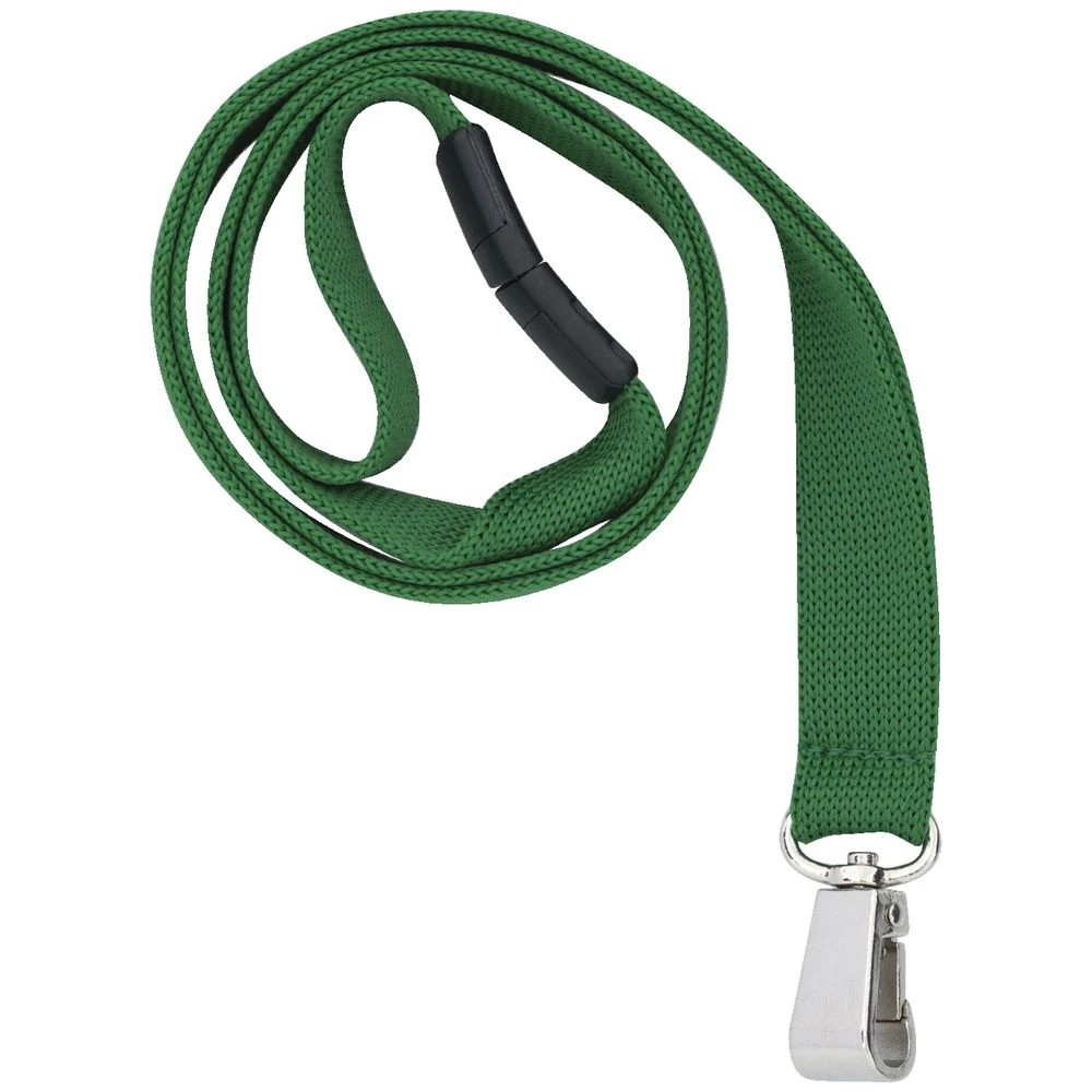 2 J.Burrows Premium Lanyards with Metal Clip Green 15 Pack, 2 of 3