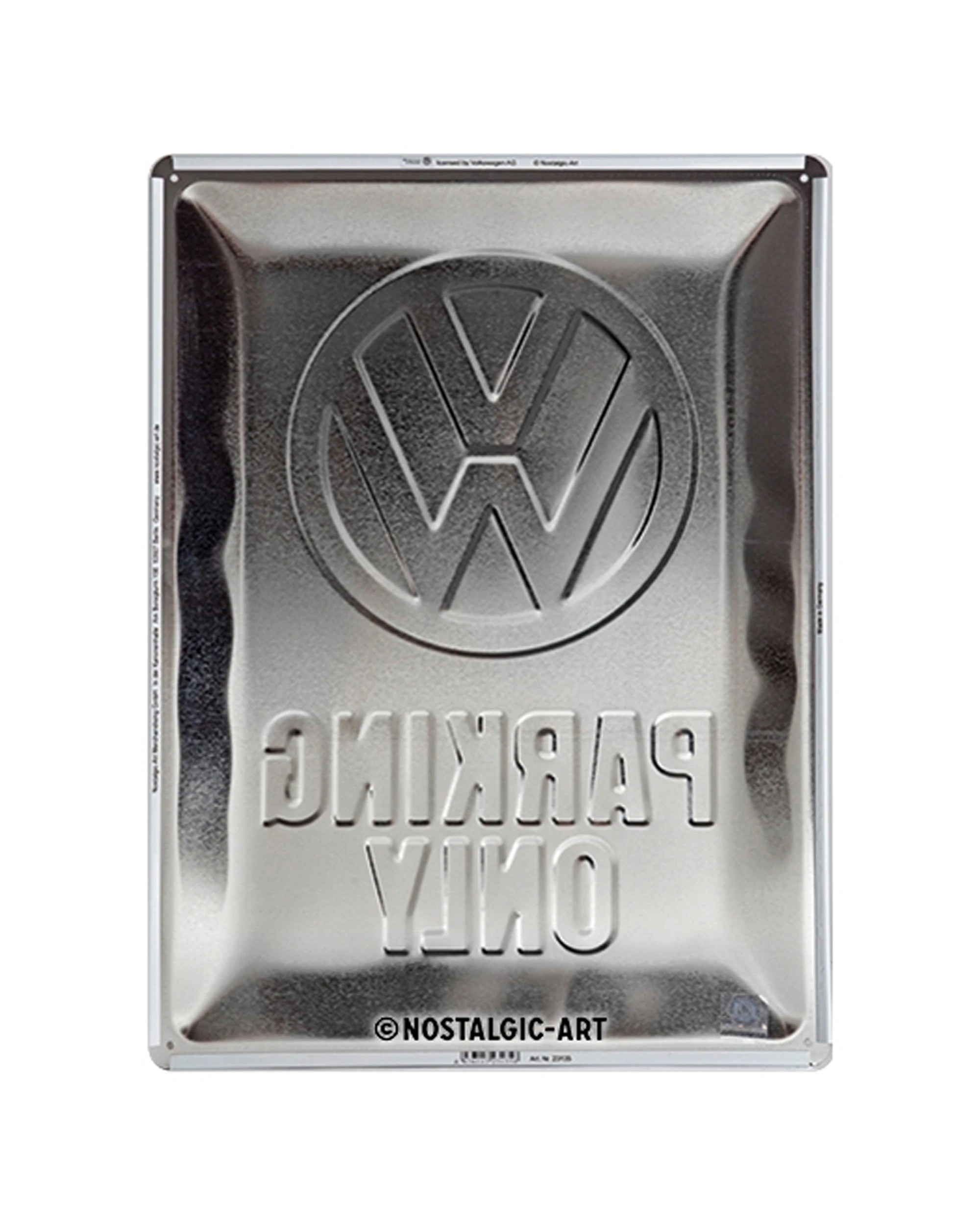2 Nostalgic-Art Large 30x40cm Metal Wall Art Sign Plaque - VW Parking Only - Blue, 2 of 3