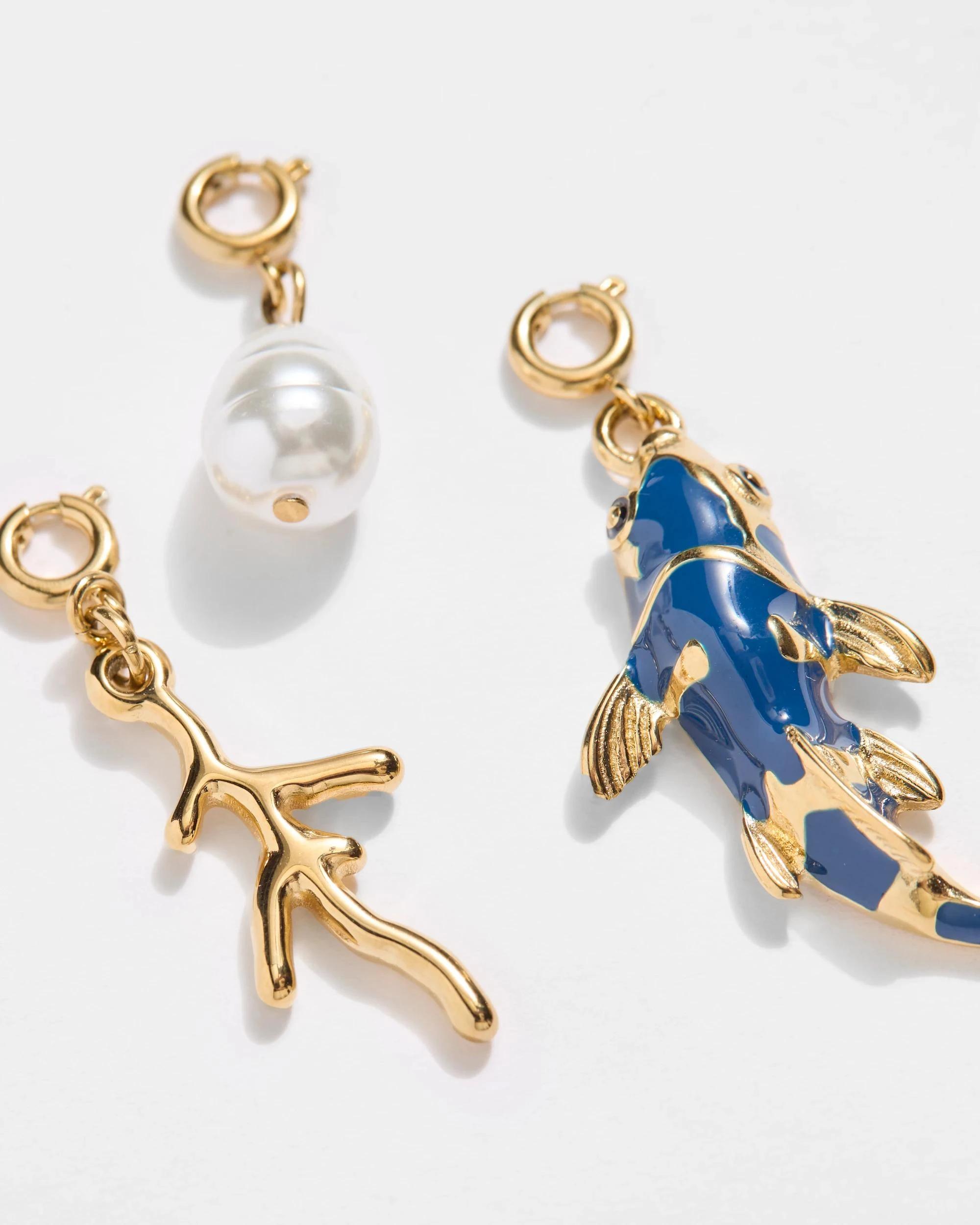 2 Target Woman Waterproof 3 Pack Ocean Theme Charm Set GOLD, 2 of 5