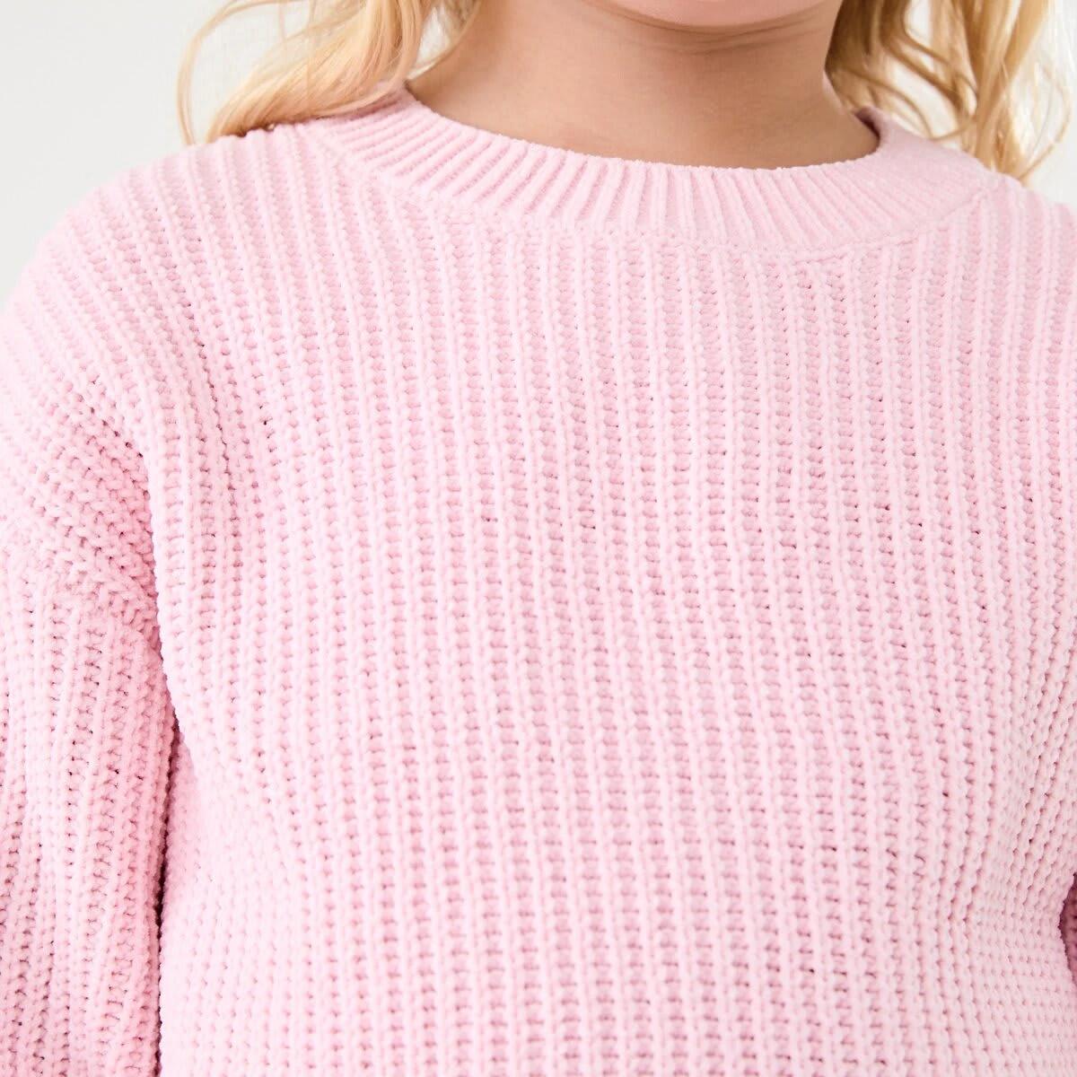 4 Chenille Knit Sweater Pearl Pink, 4 of 8