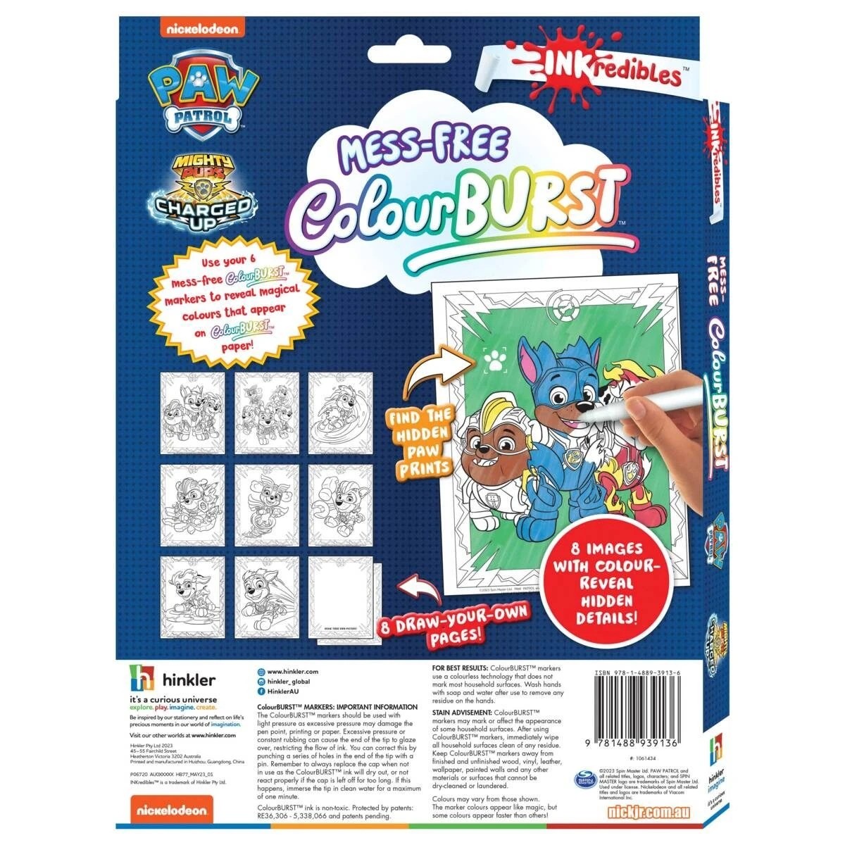 5 INKredibles Nickelodeon PAW Patrol Mighty Pups Charged Up ColourBurst Mess-Free Activity Kit - Book, 5 of 5