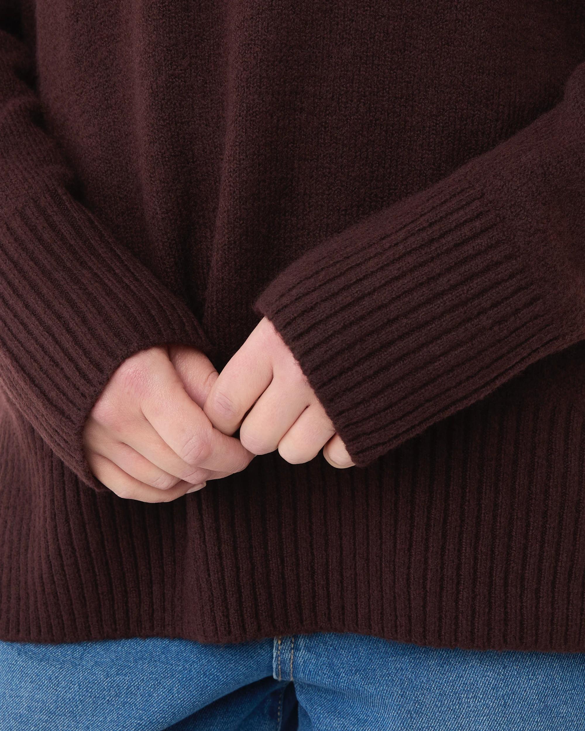 7 Sleeveless Roll Neck Top Choc Plum, 7 of 7