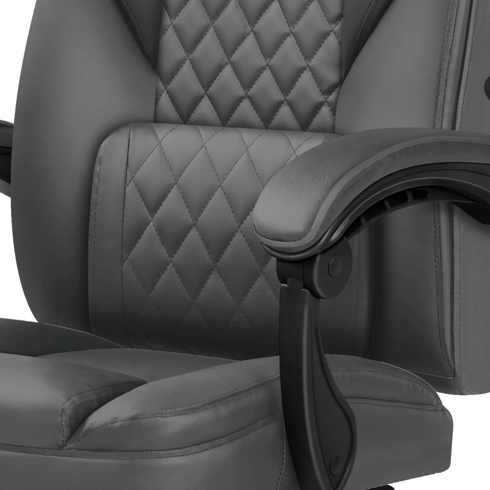 6 Alfordson Massage Office Chair Executive Seat Gaming Computer Leather Recliner - Grey, 6 of 10