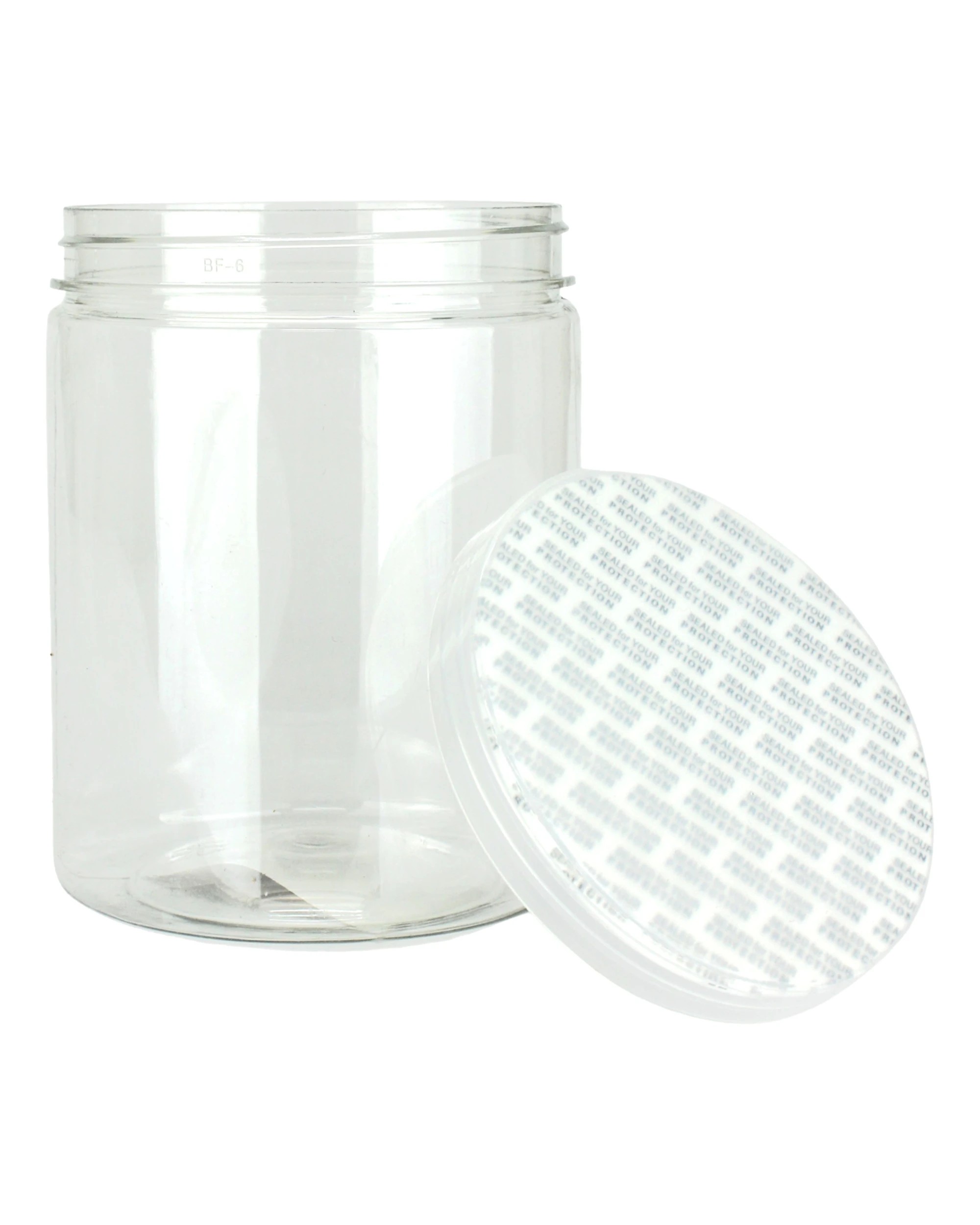 1 Party Maker Clear Plastic Round Screw Top Jar 500ml, 1 of 3