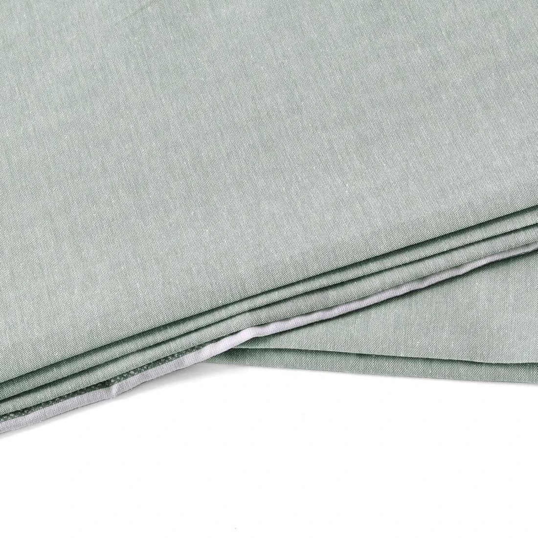 5 Chambray Cotton Rich Reversible Quilt Cover Set - Double Bed, Seagrass, 5 of 7