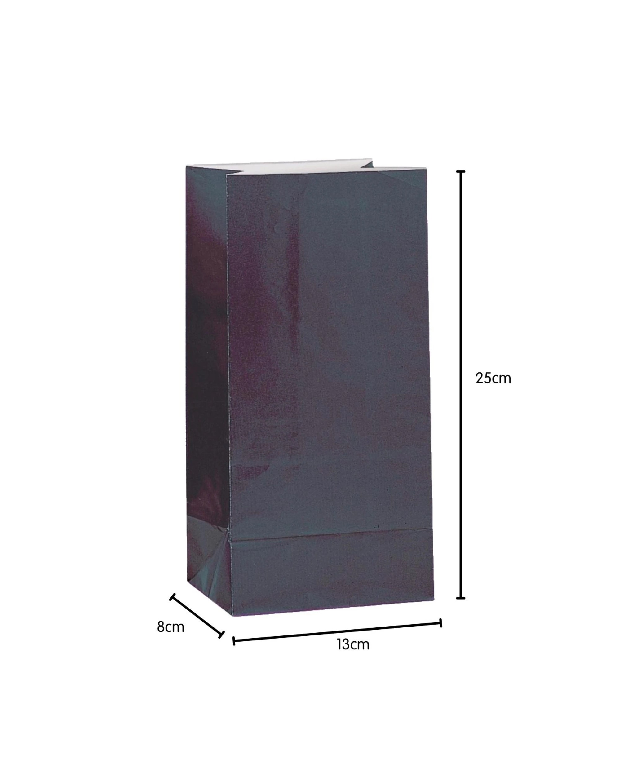 2 Unique Black Paper Party Bags Pack of 12 - Black, 2 of 2