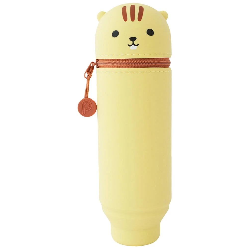 1 PuniLabo Cute Animal Pencil Case with Stand Yellow Squirrel, 1 of 1