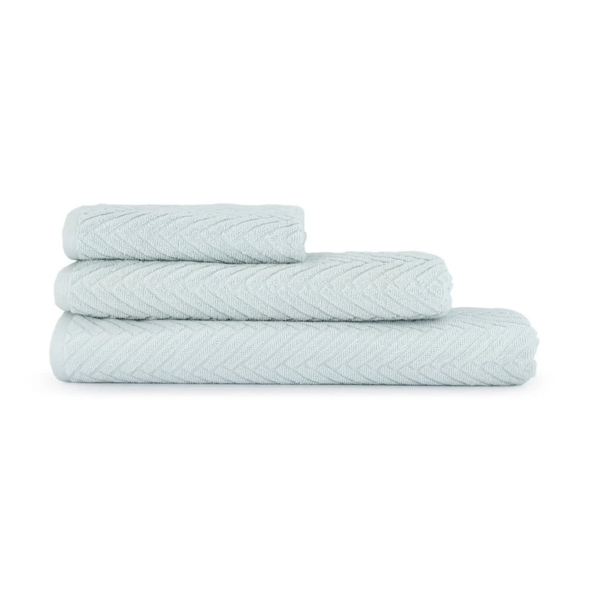 6 Chevron Cotton Bath Towel - Blue, 6 of 6